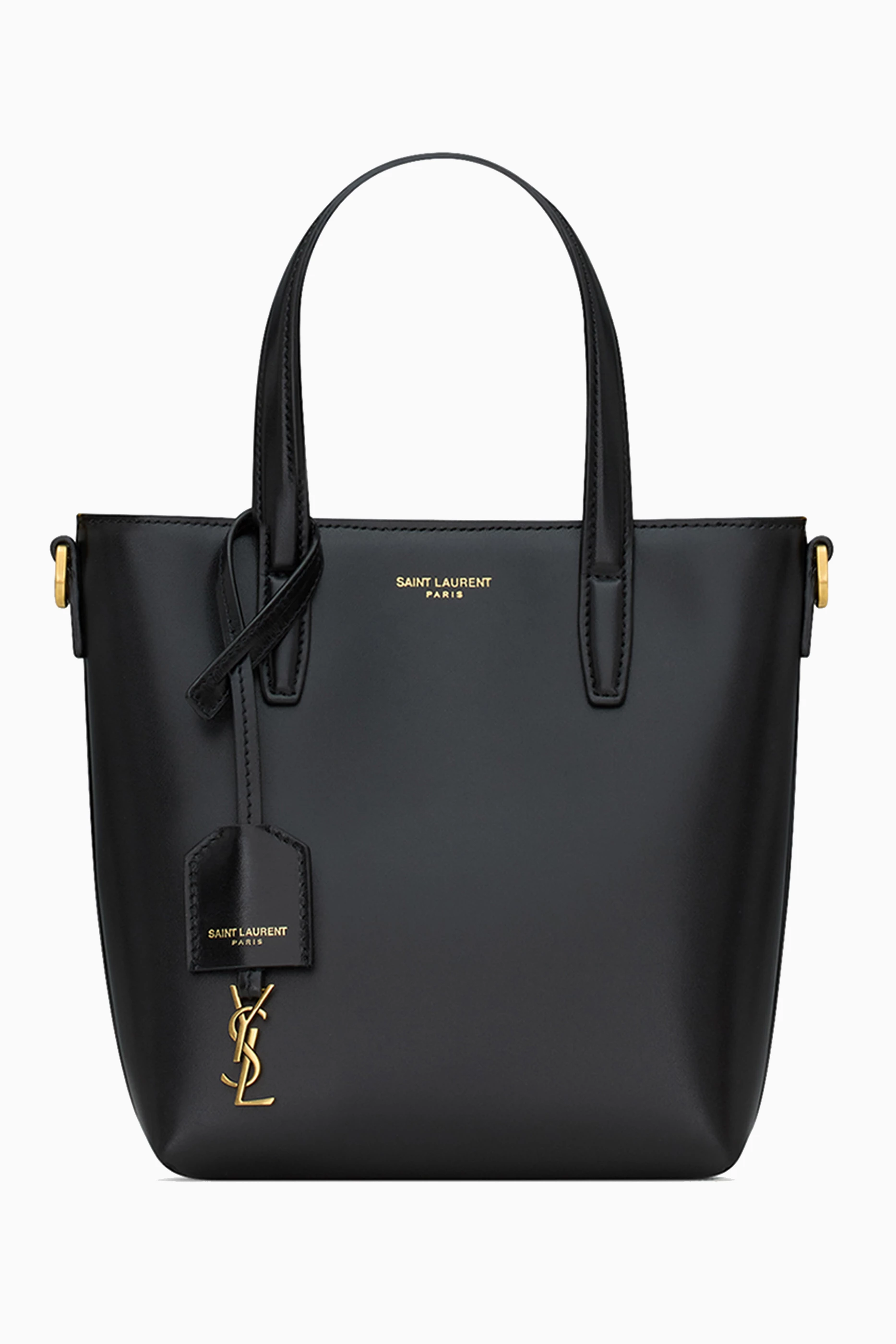 Buy SAINT LAURENT Black Mini Shopping Saint Laurent Tote Bag in Leather For Women Online Ounass Saudi