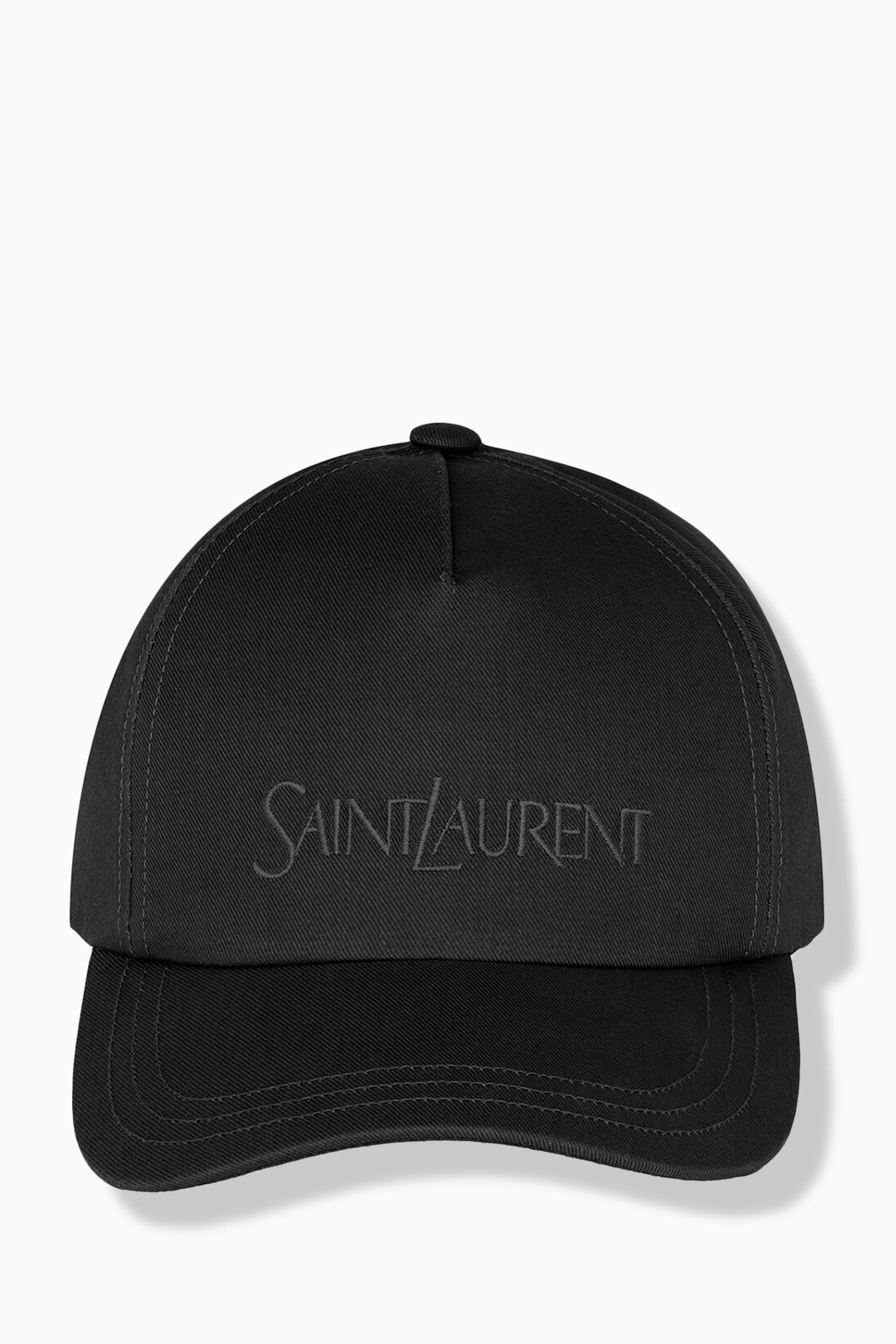 Buy SAINT LAURENT Black Baseball Cap in Gabardine For Men Online Ounass Saudi
