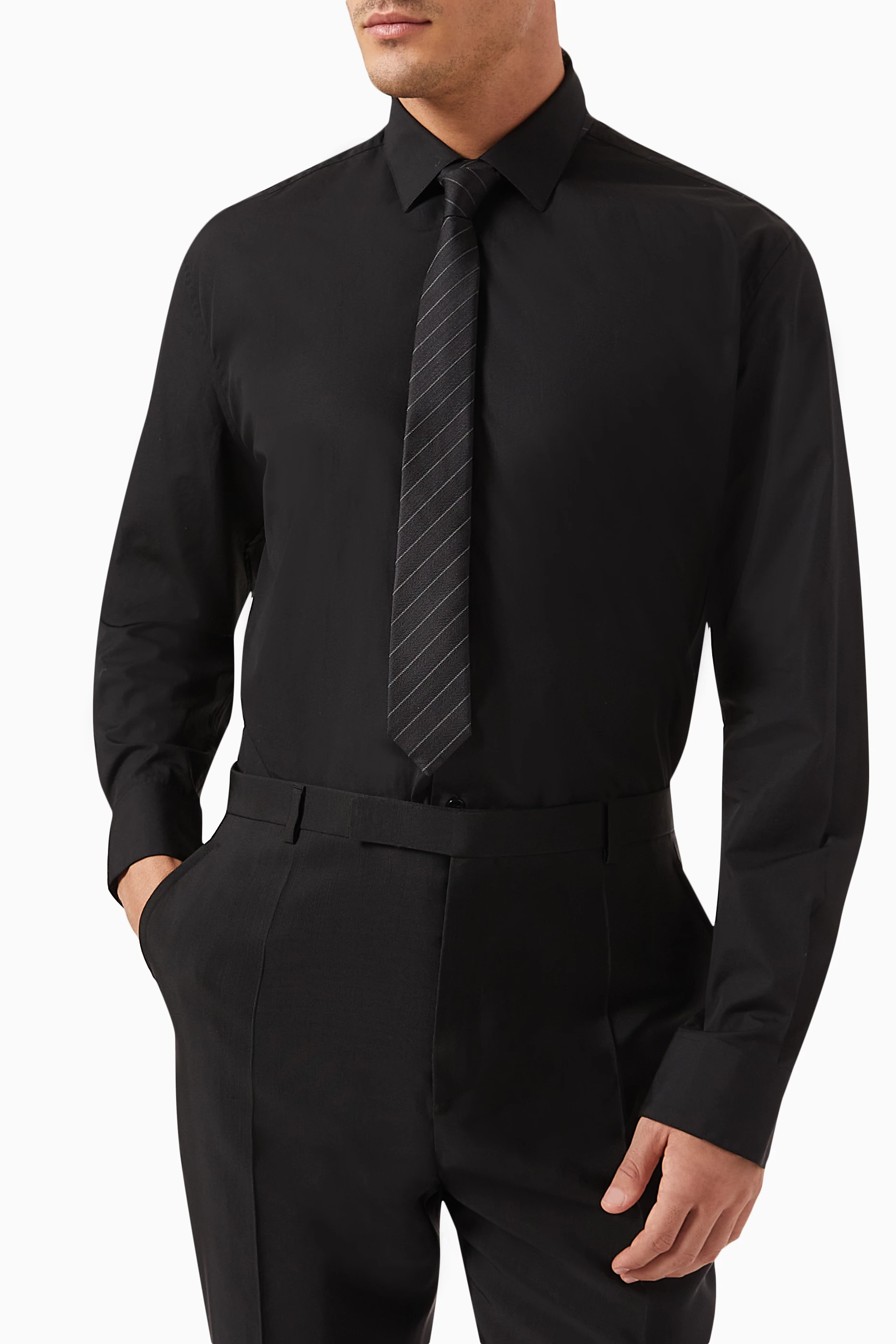 【関税&送料込】Saint Laurent Wide Tapered Tie In Silk Satin SAINT LAURENT WIDE TAPERED TIE IN SILK SATIN | REVERSIBLE
