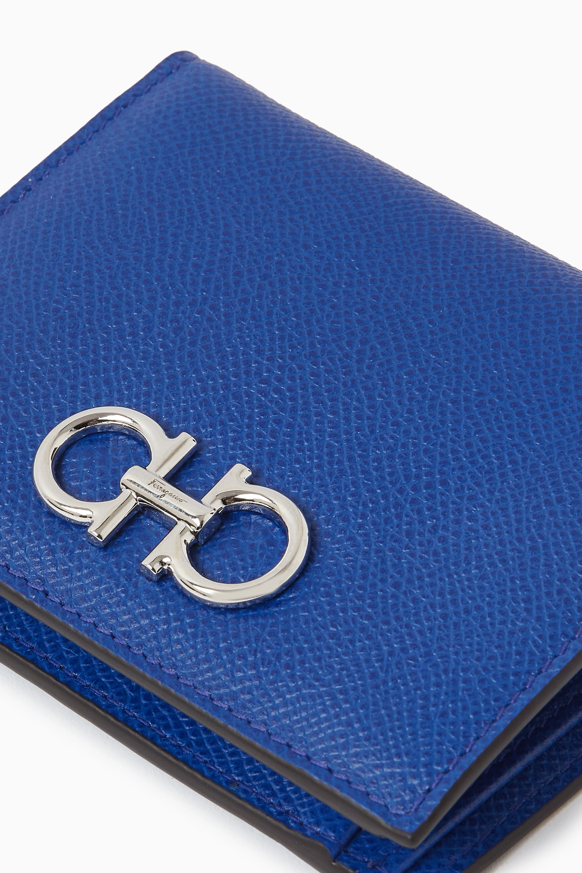 Ferragamo wallet blue discount