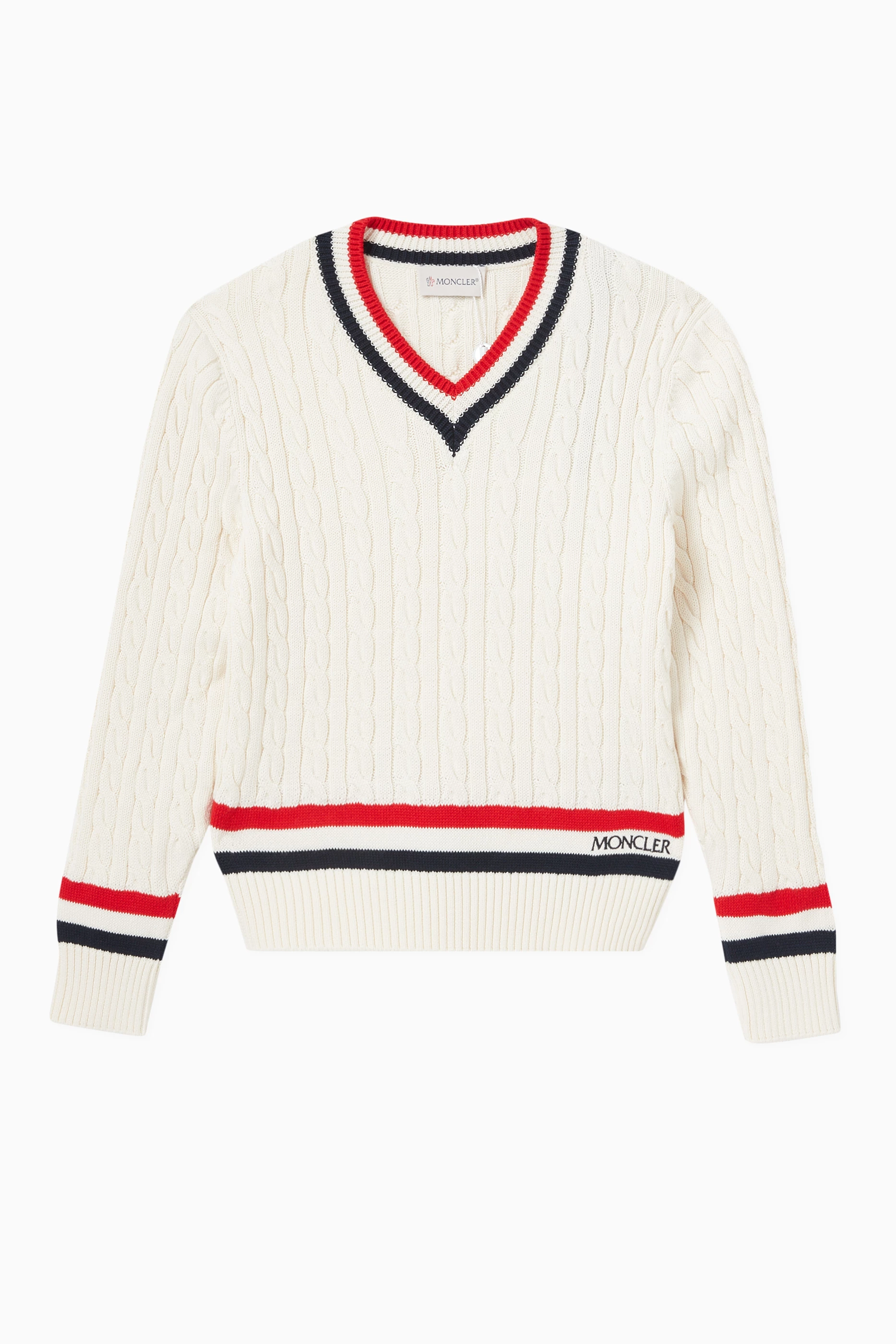 Moncler v neck sweater clearance