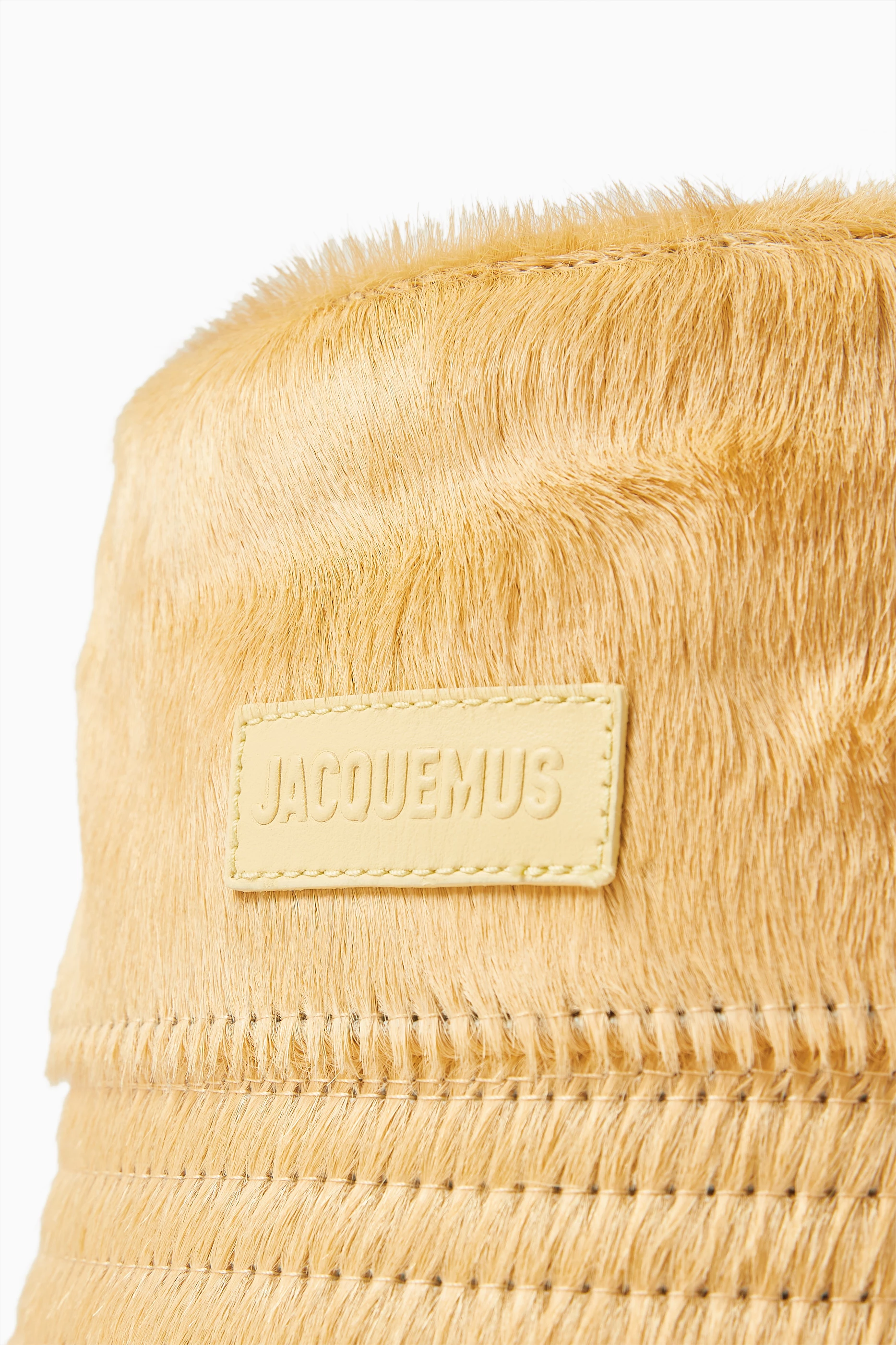 Buy Jacquemus Yellow Le Bob Sperone Bucket Hat in Pony hair For Men Online Ounass Saudi