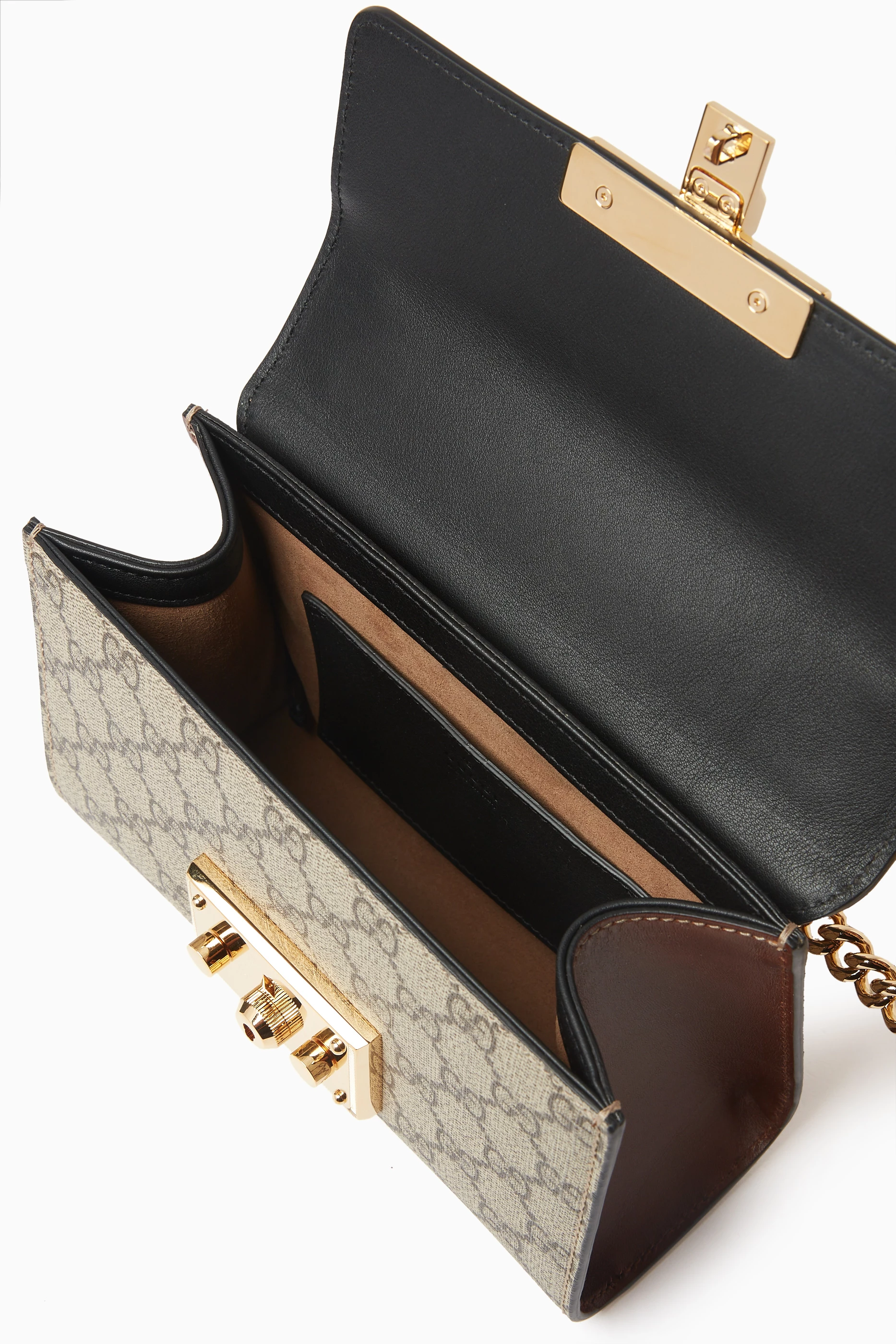 Small padlock gg supreme canvas & leather shoulder bag hot sale
