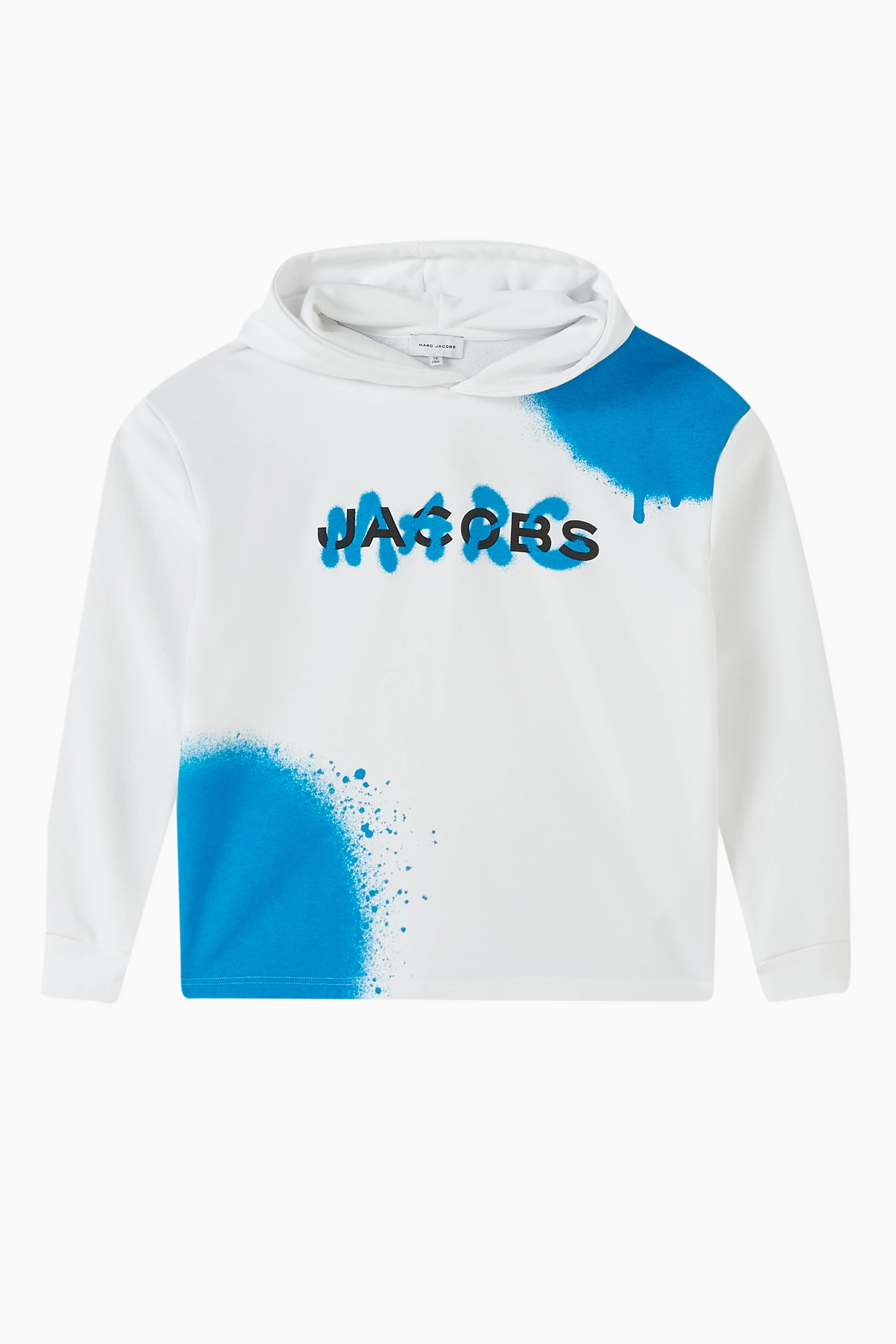 Buy MARC JACOBS White Logo print Hoodie in Cotton Jersey For Boys Online Ounass Saudi
