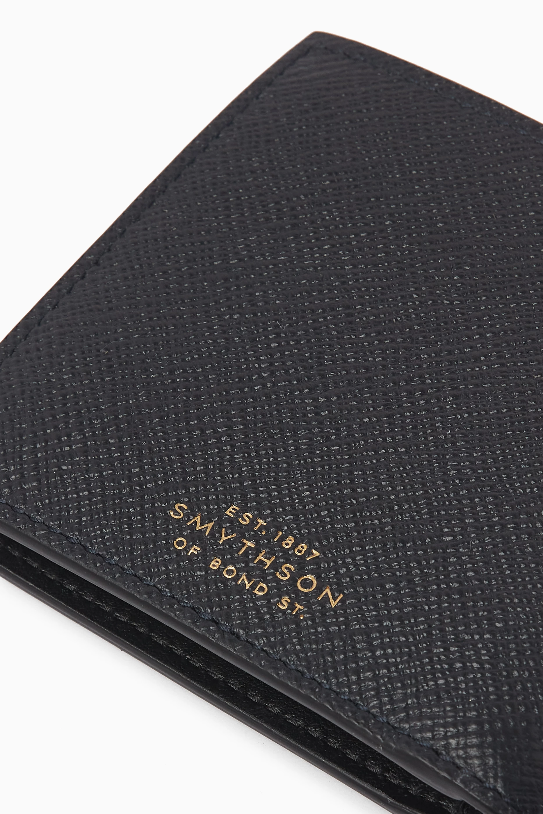 小物 Smython PANAMA WALLLET Buy Smythson Blue Panama 6 Card Slot Wallet in Crossgrain Leather