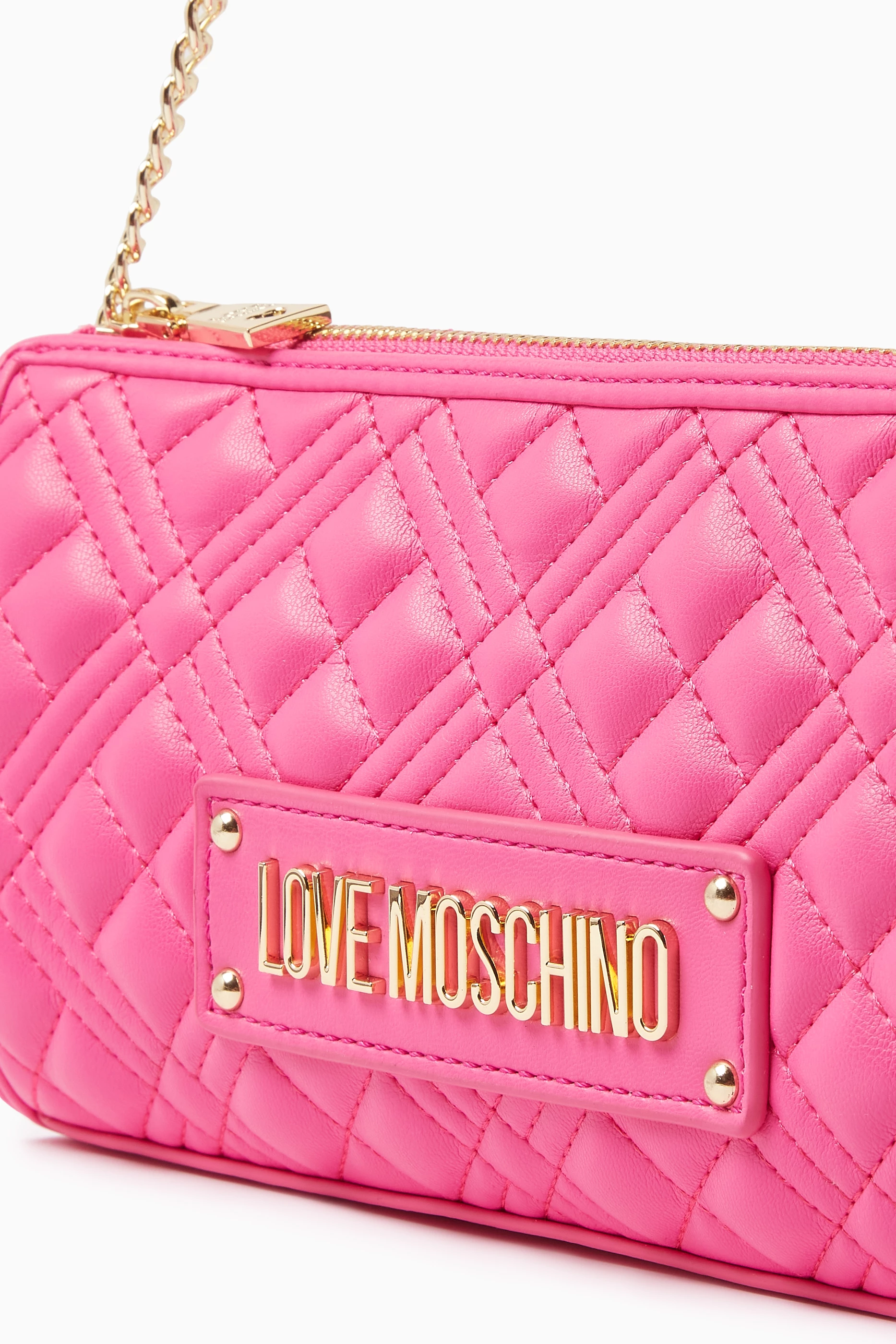 Moschino pink shoulder bag sale