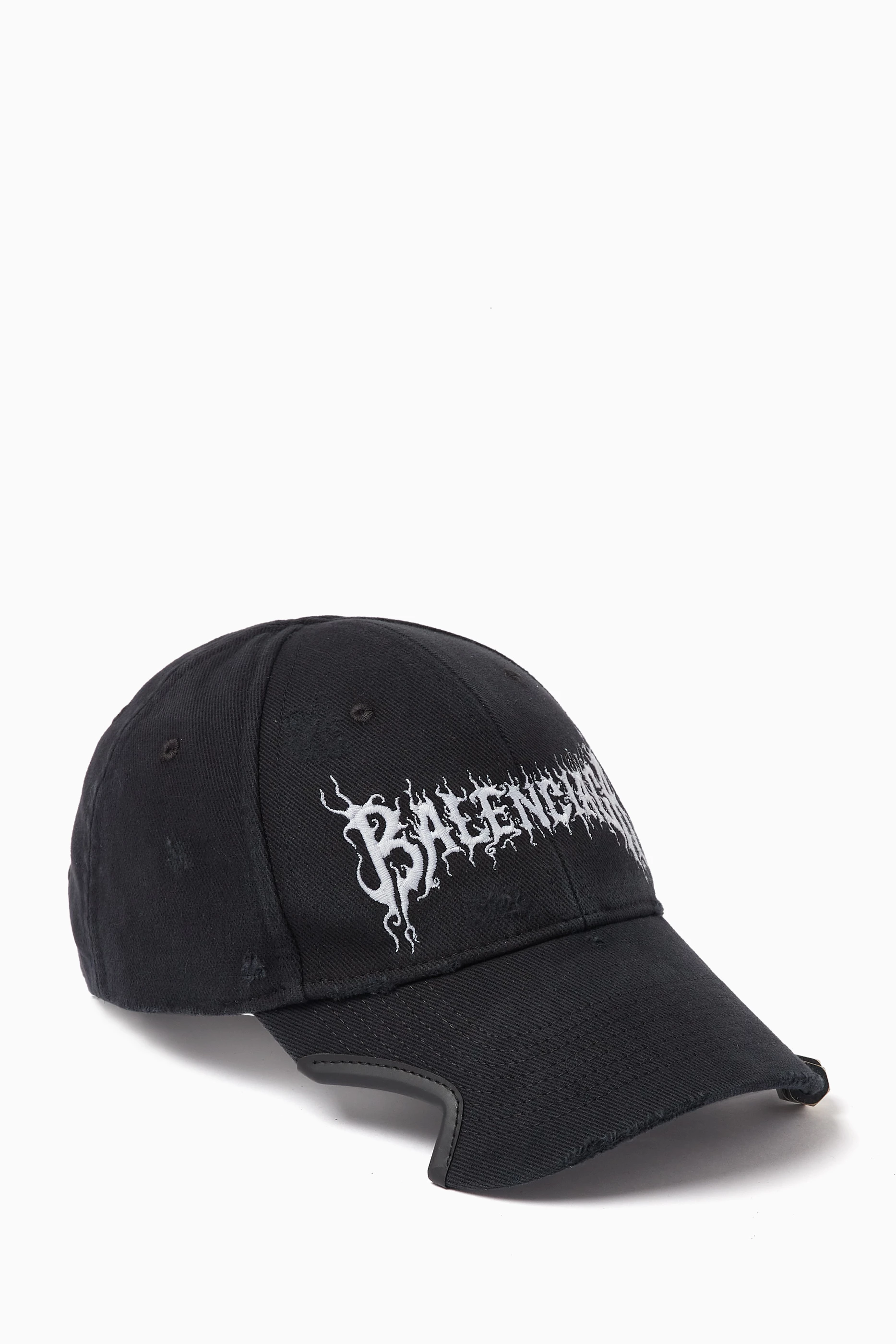 Buy Balenciaga Black DIY Metal Outline Baseball Cap in