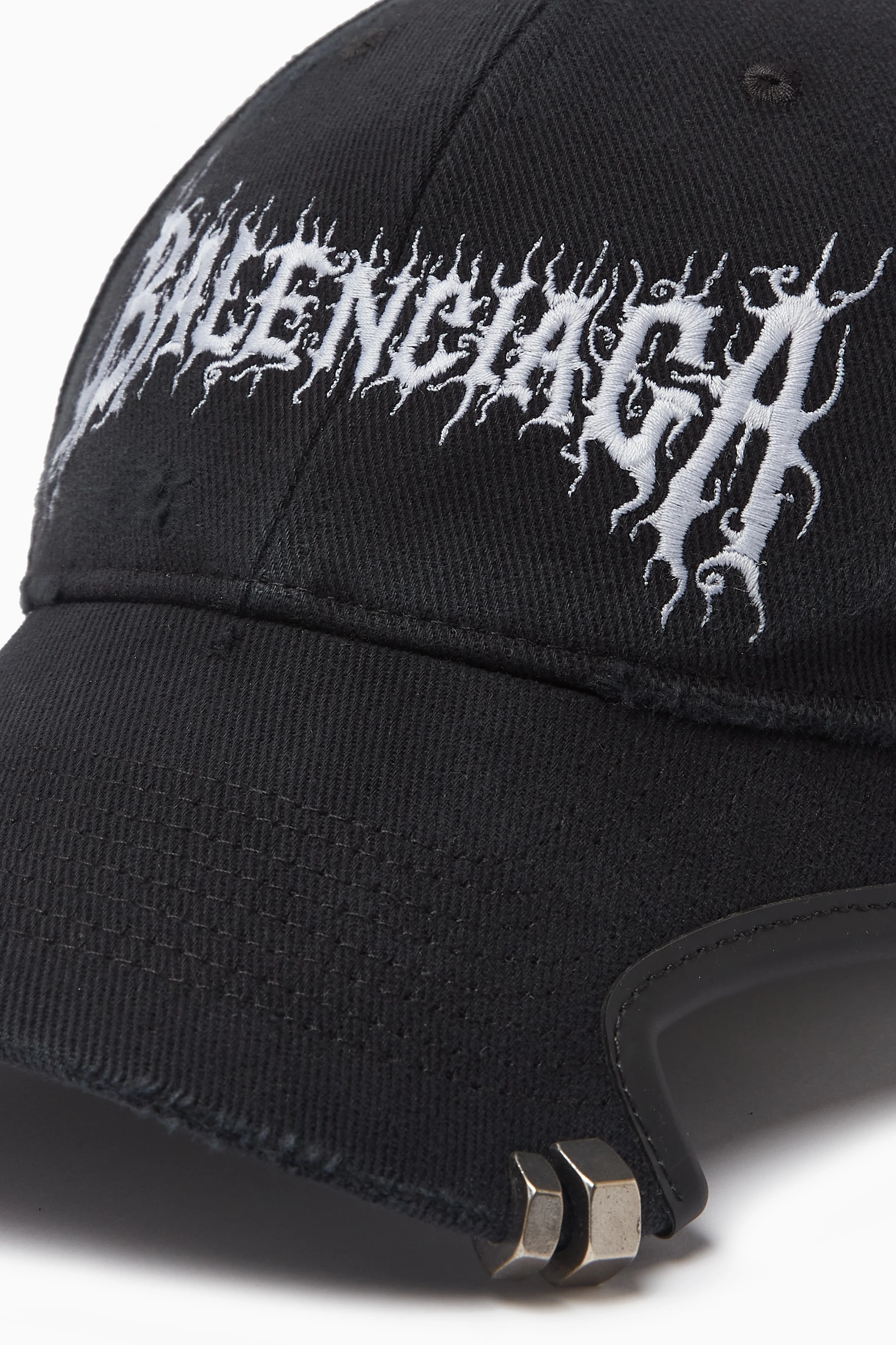 Buy Balenciaga Black DIY Metal Outline Baseball Cap in