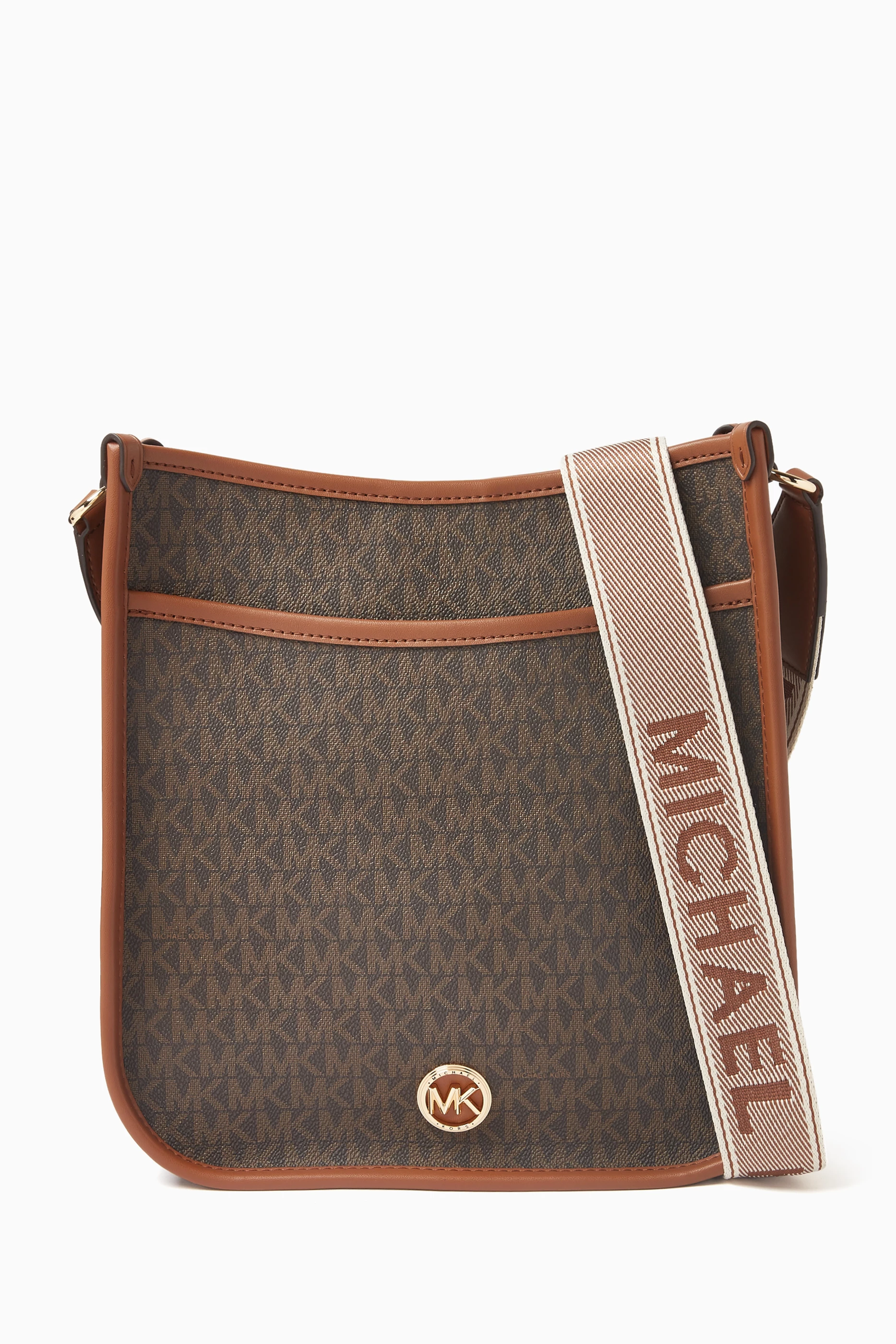 Buy Michael Kors Brown Large Luisa Messenger Bag in Coated Canvas For Women Online Ounass Saudi