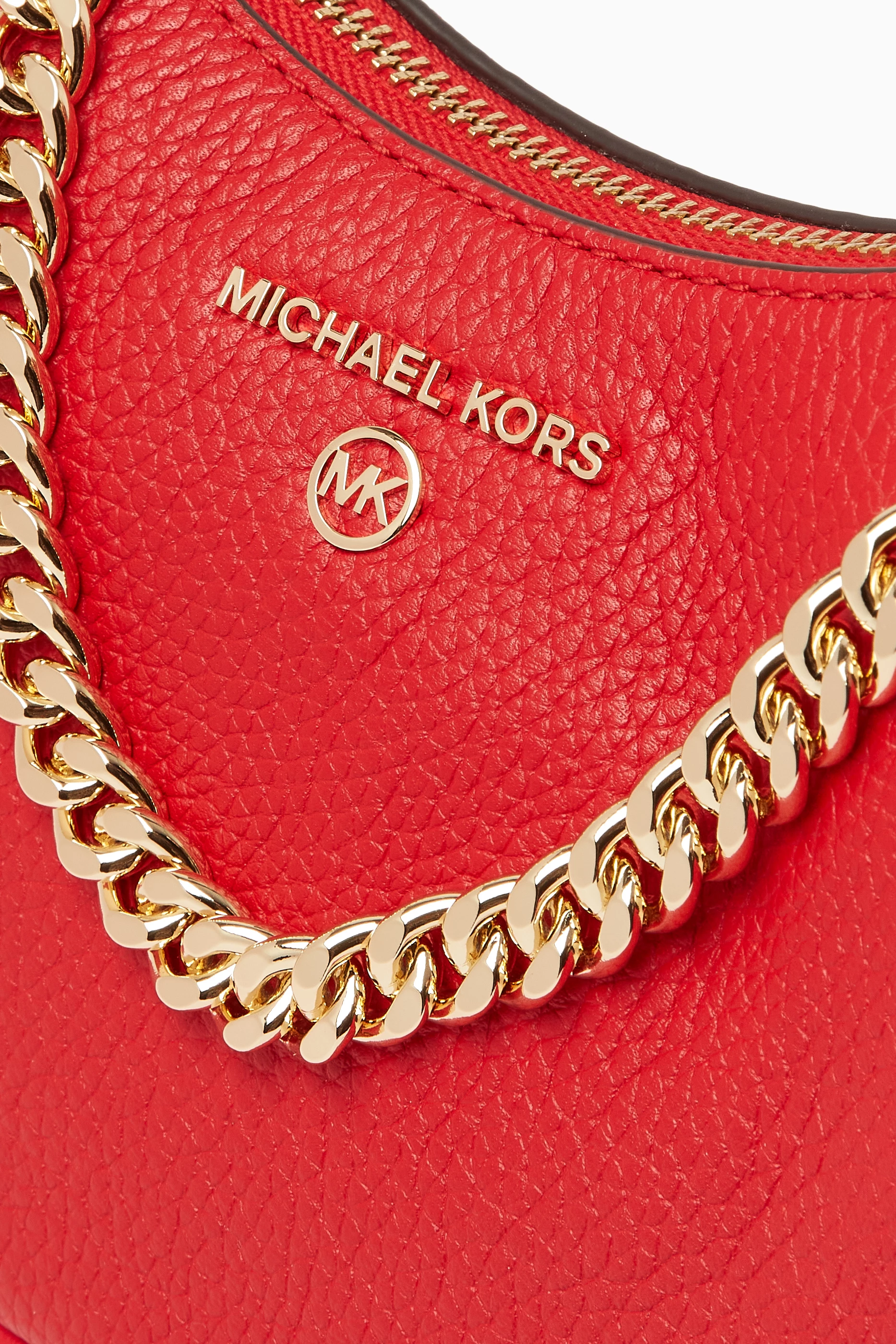 Buy Michael Kors Red Small Jet Set Charm Shoulder Bag in Leather For Women Online Ounass Saudi