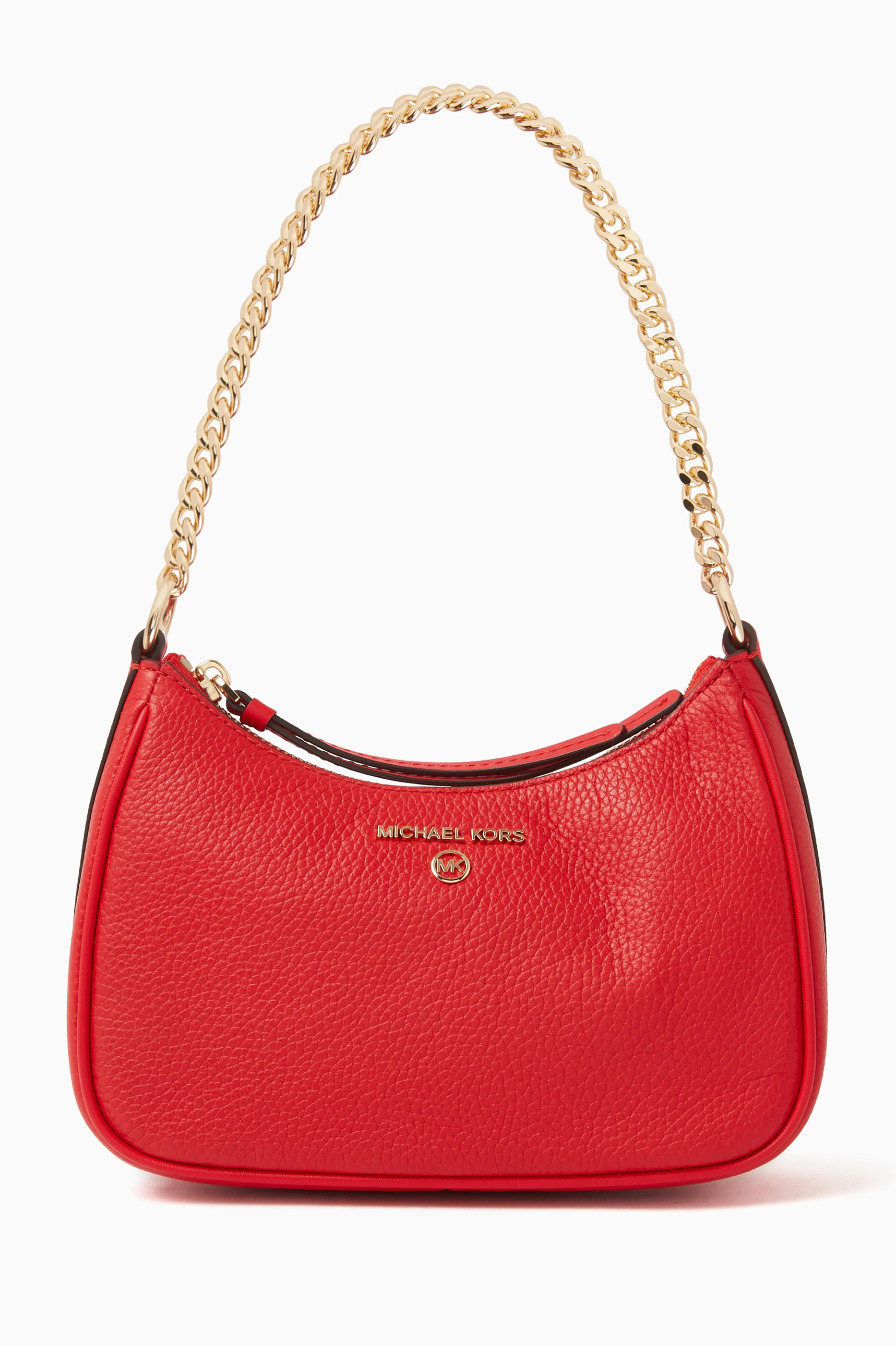 Buy Michael Kors Red Small Jet Set Charm Shoulder Bag in Leather For Women Online Ounass Saudi