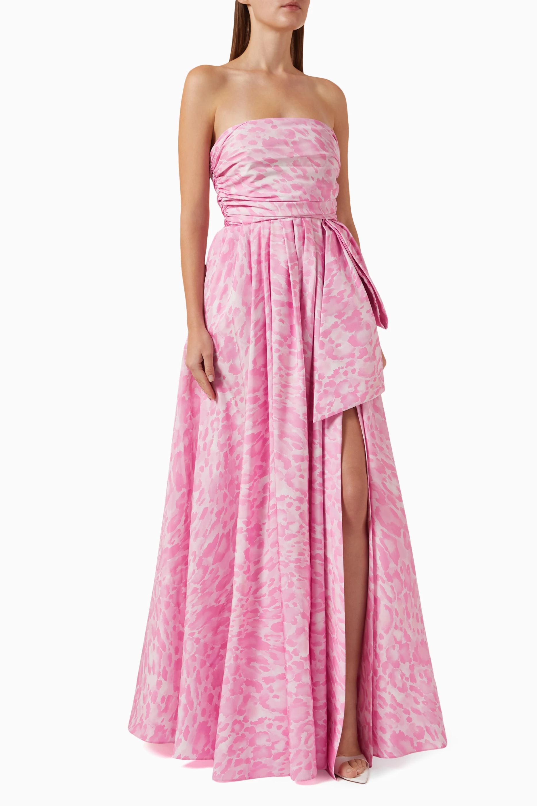 Buy PINKO Pink Ciliegia Abito Maxi Dress in Taffeta For Women Online Ounass Saudi