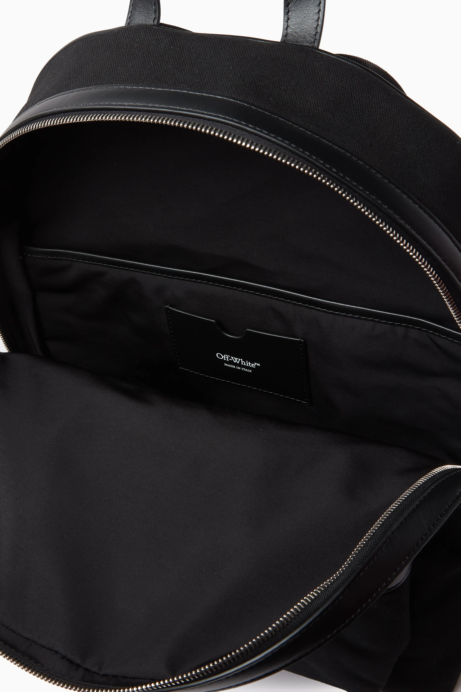 Buy Off White Black Logo Backpack in Canvas For Men Online Ounass Saudi