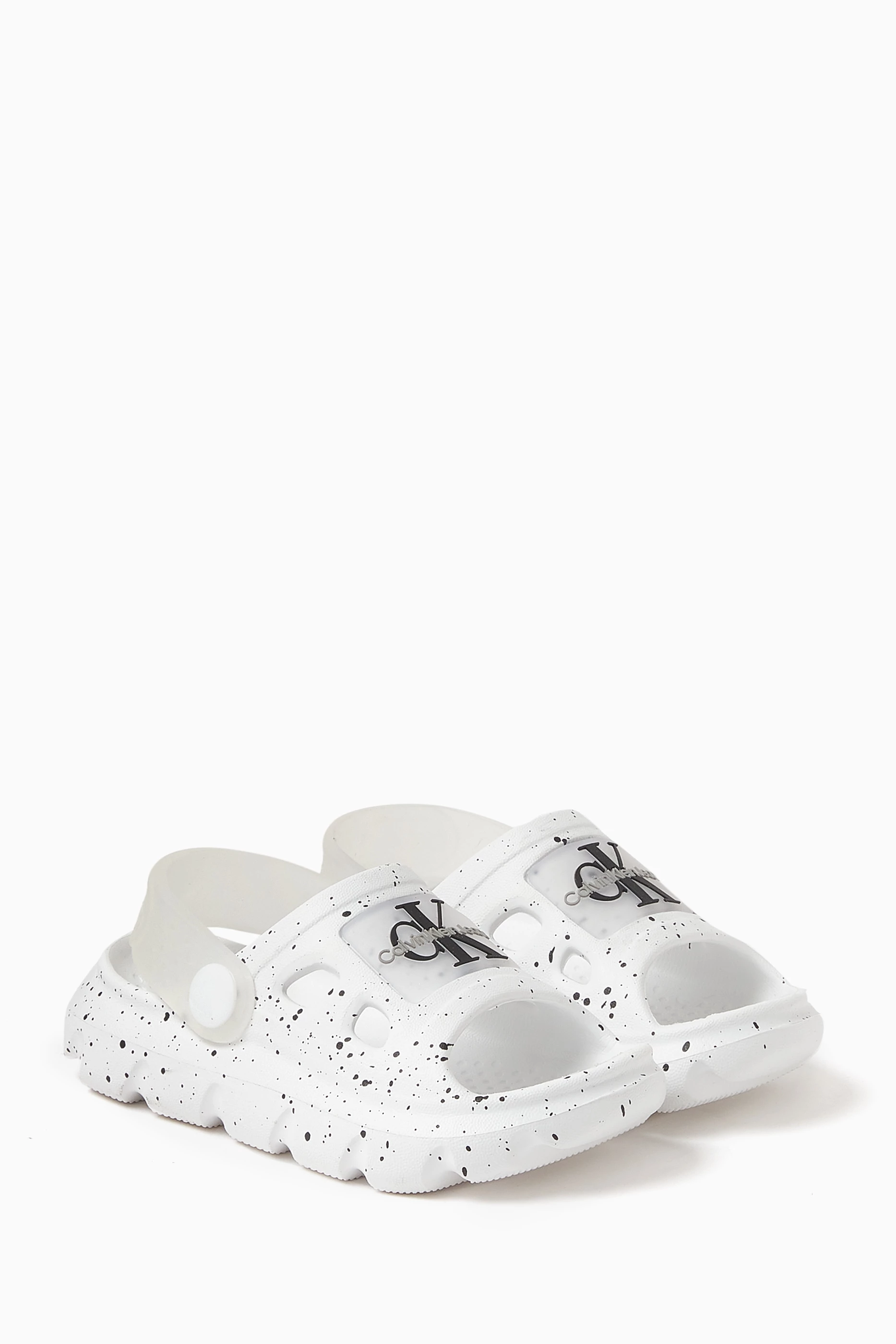 Calvin klein white sandals shop