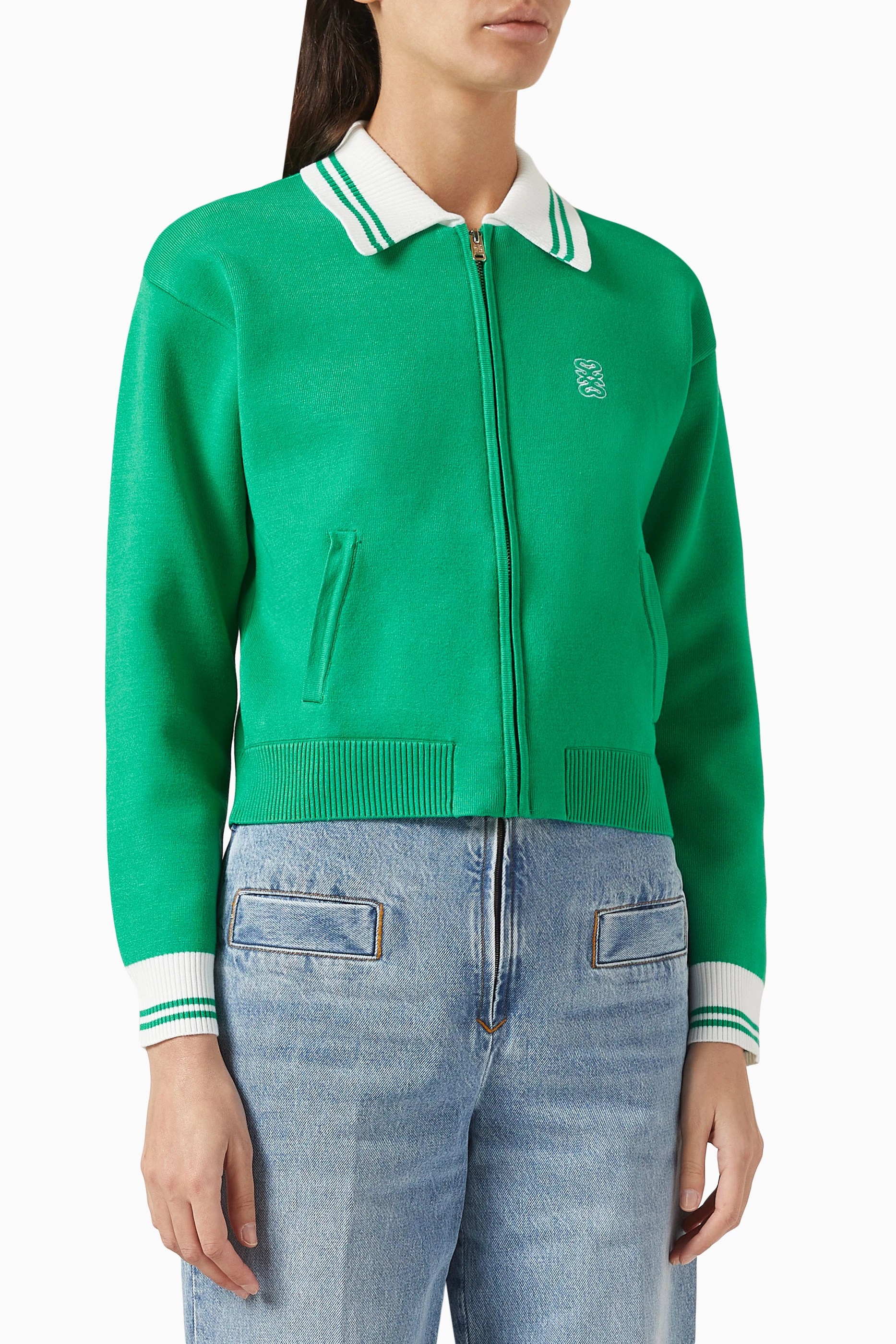 Sandro green jacket outlet