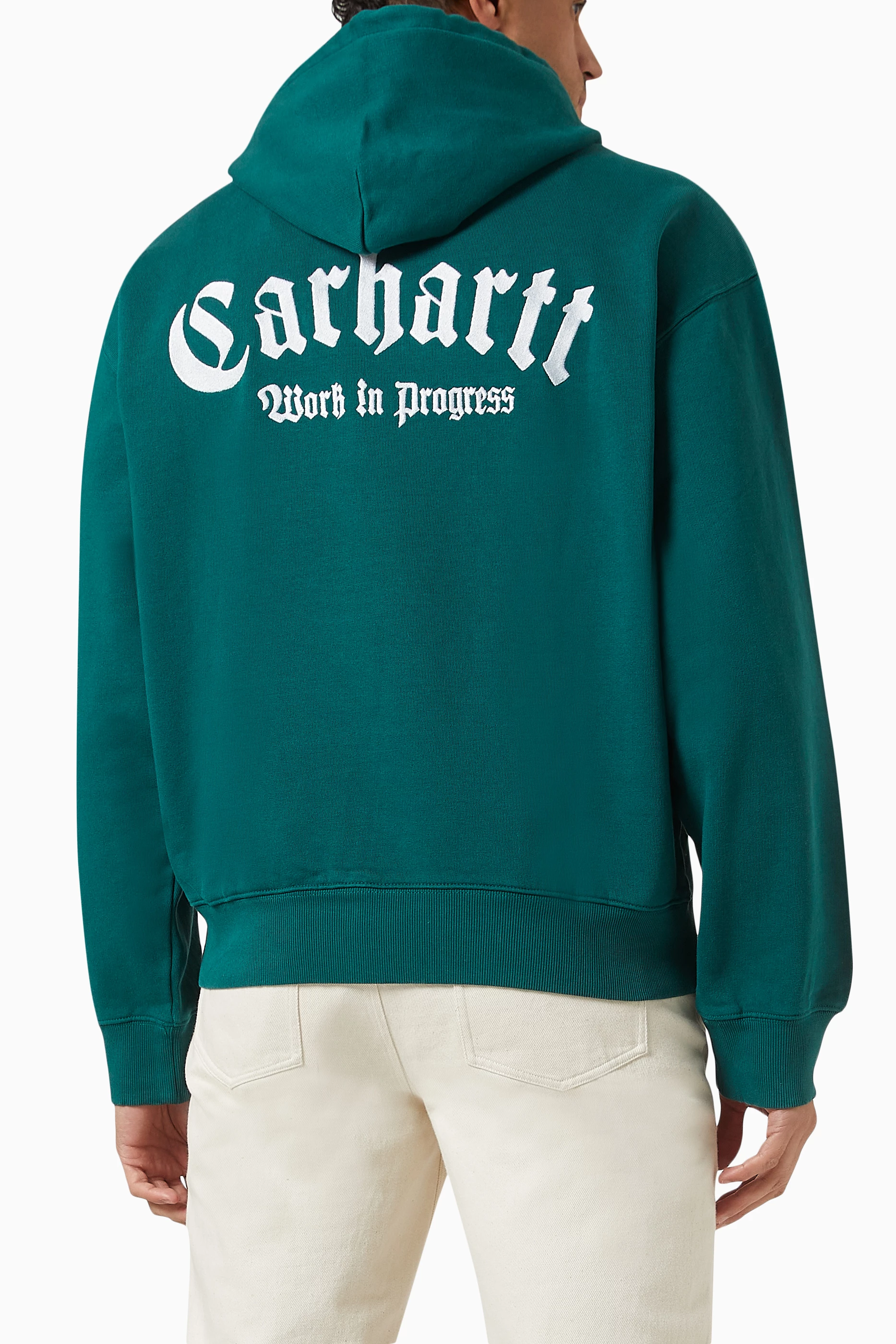 Buy Carhartt WIP Green Onyx Script Logo Hoodie in Cotton For Men Online Ounass Saudi