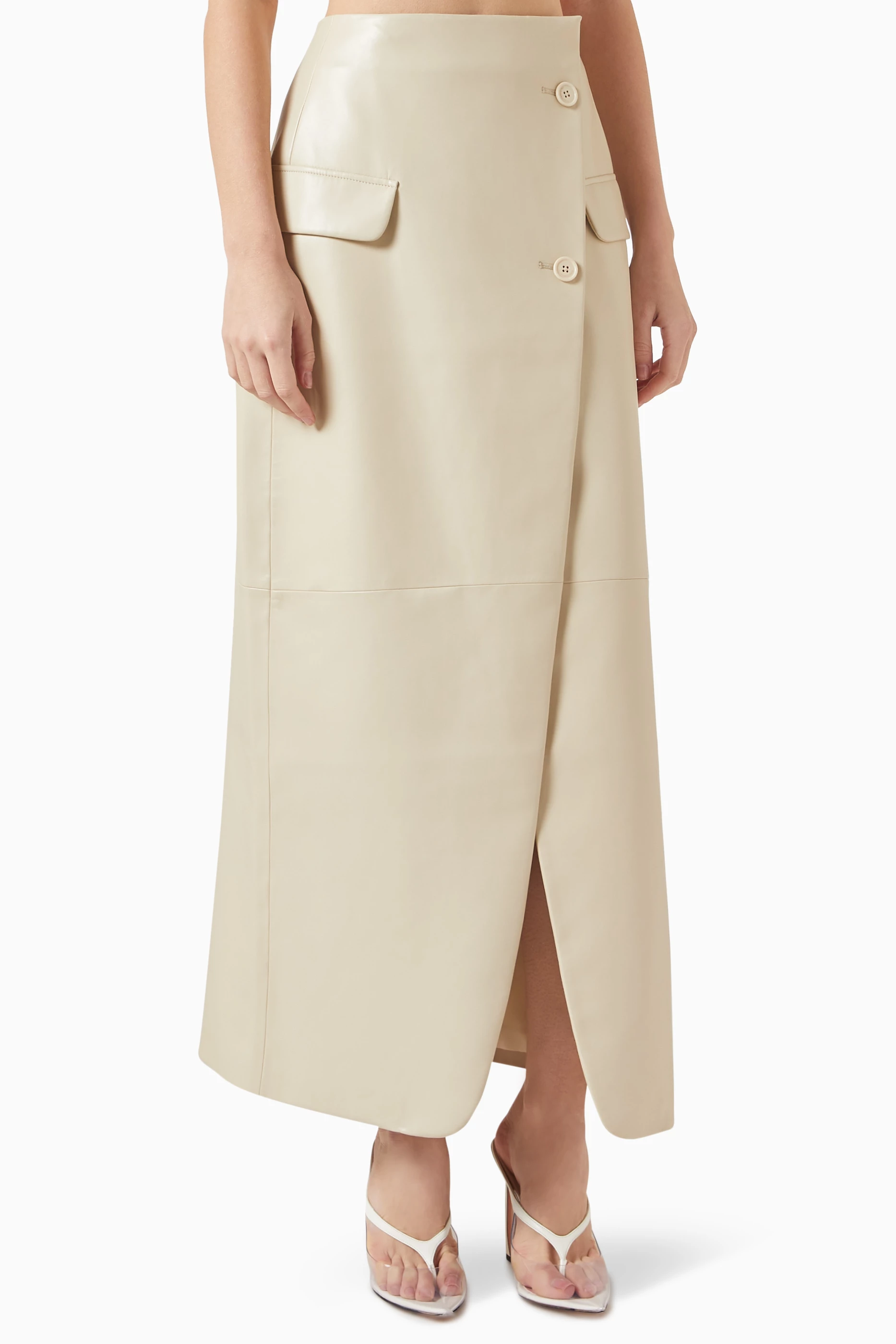 Brown Frankie Shop Faux Leather Envelope Skirt Buy The Frankie