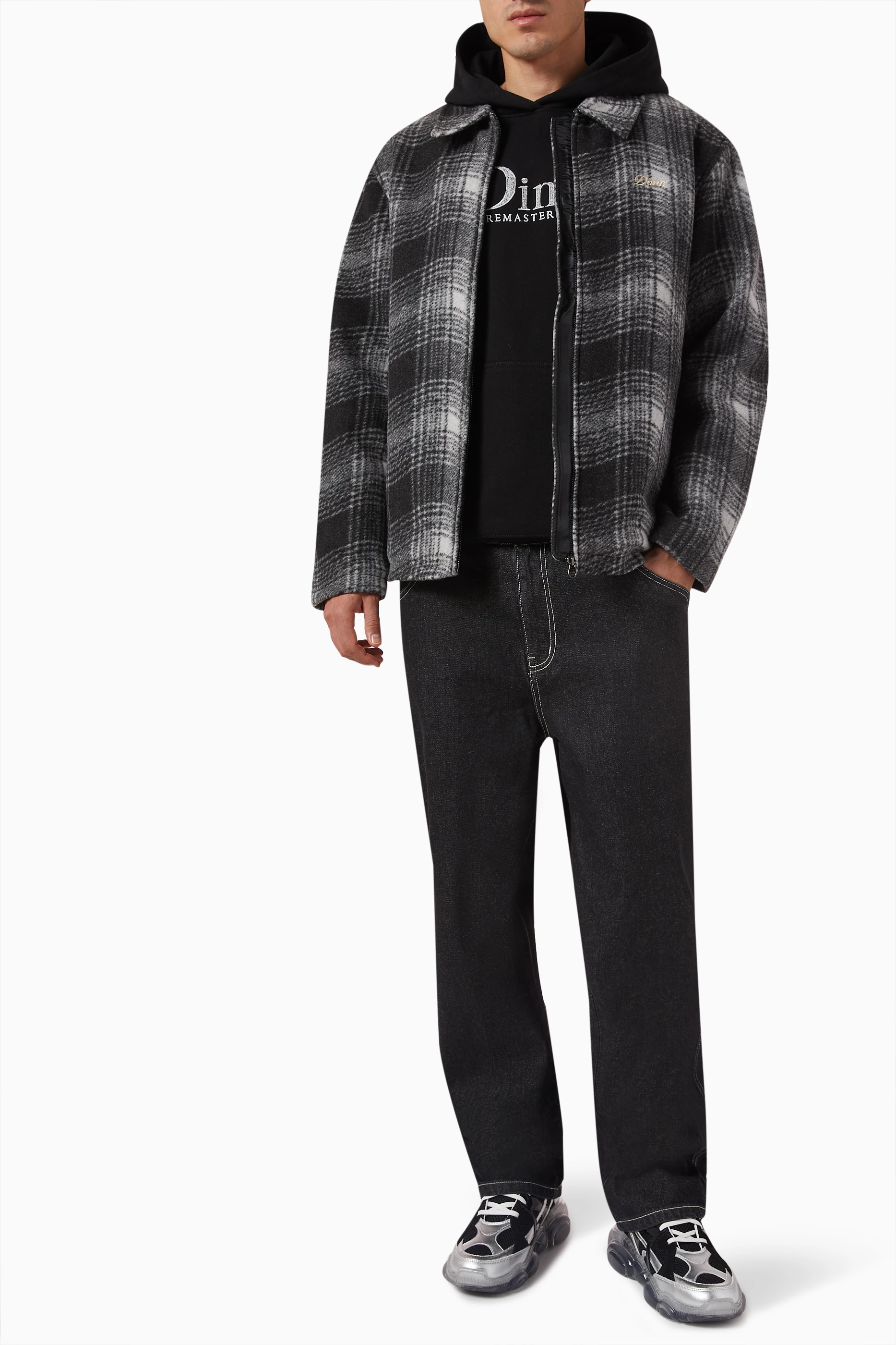 Buy Dime Grey Wave Plaid Jacket For Men Online | Ounass Saudi