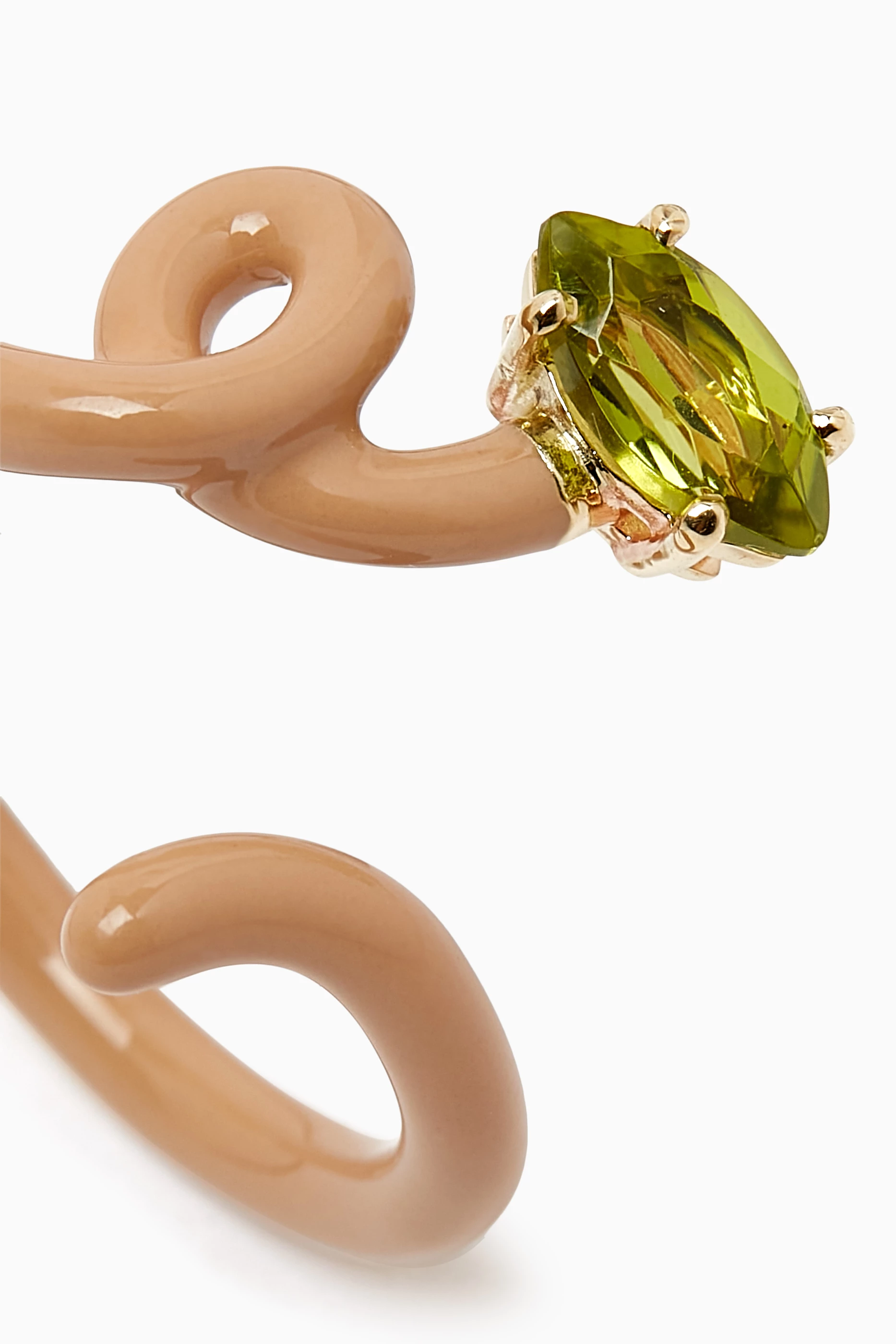 Buy Bea Bongiasca Neutral Baby Vine Tendril Enamel Ring in 9kt