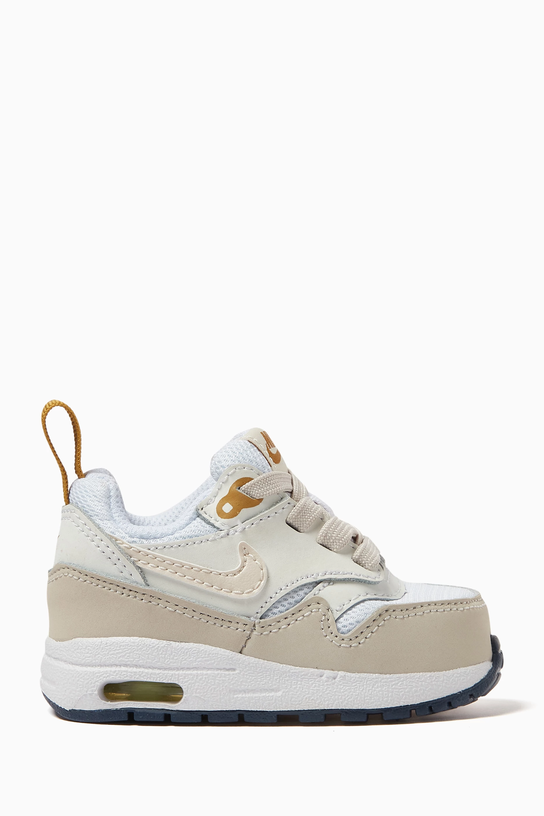 Buy Nike White Air Max EasyOn Sneakers in Leather For Baby Boys
