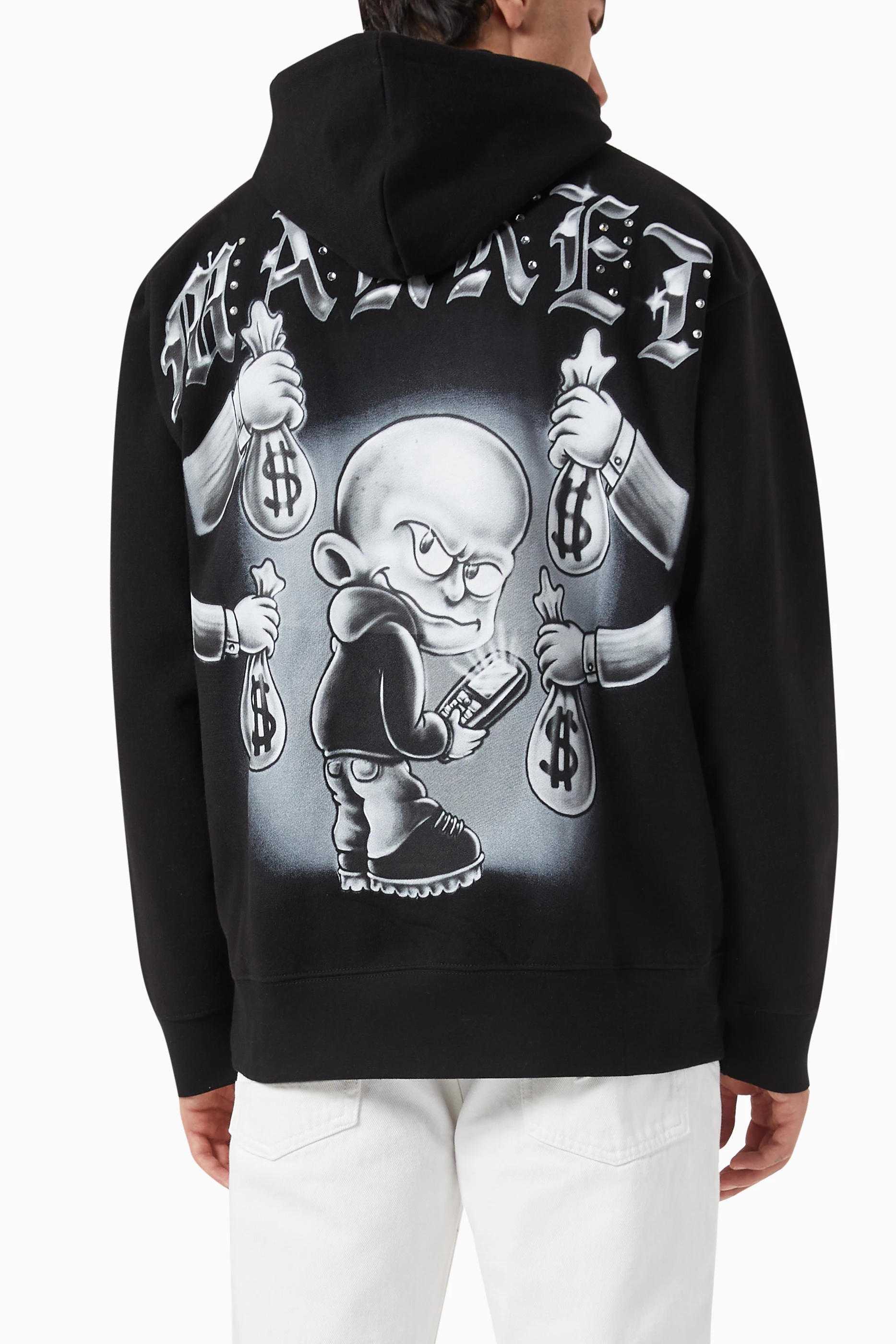 Buy Market Black Content Creator Hoodie in Cotton-fleece For Men