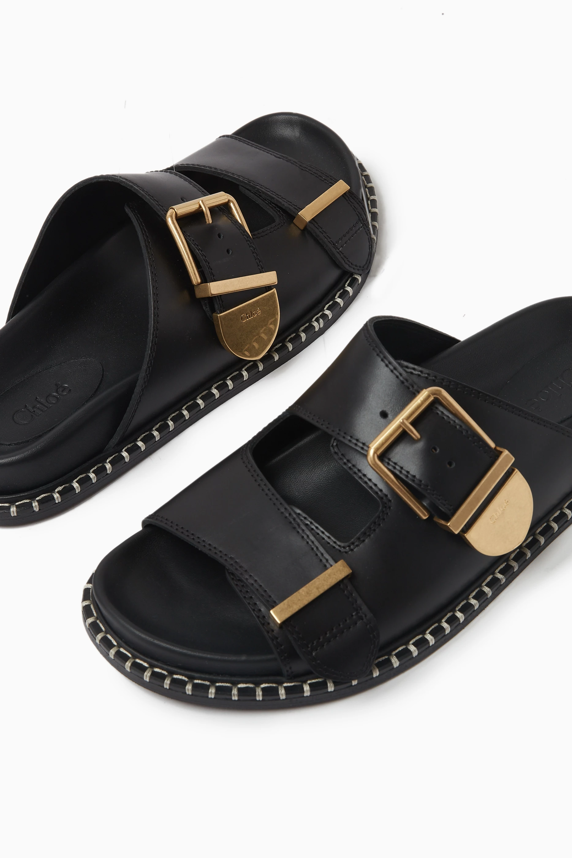 Chloe black slides shop