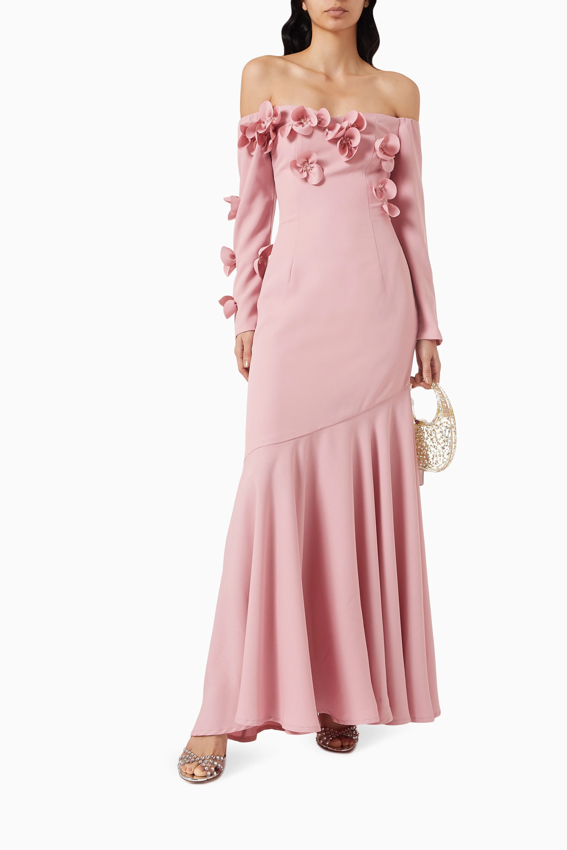 neith. Veil Off-shoulder Dress(Pink) neith. Veil Off-shoulder