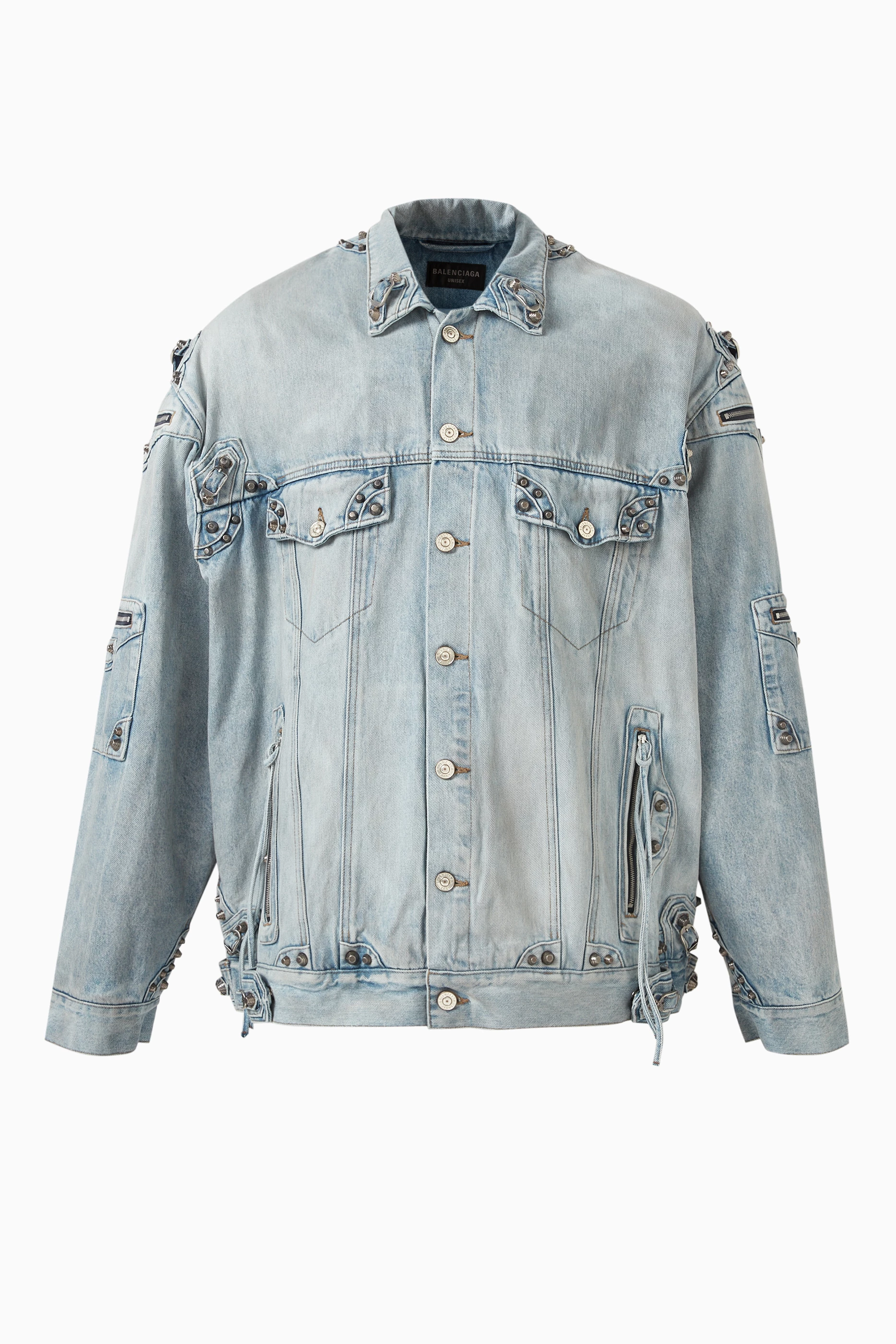 Buy Balenciaga Blue Unisex Cagole Oversized Jacket in