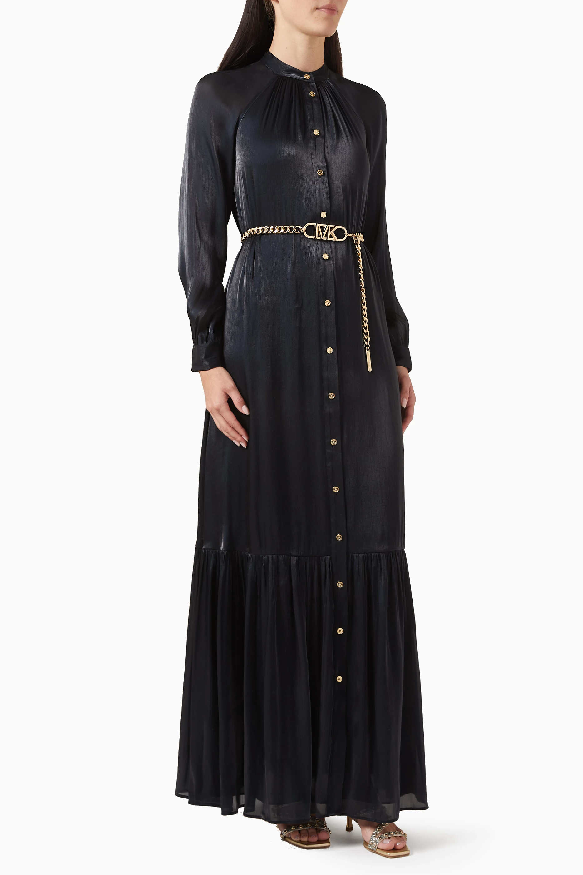 chiffon maxi dress for wedding CD 0192 Size 8, 14 Long A Line Chiffon Long Sleeve Mother Of Dress Wed
