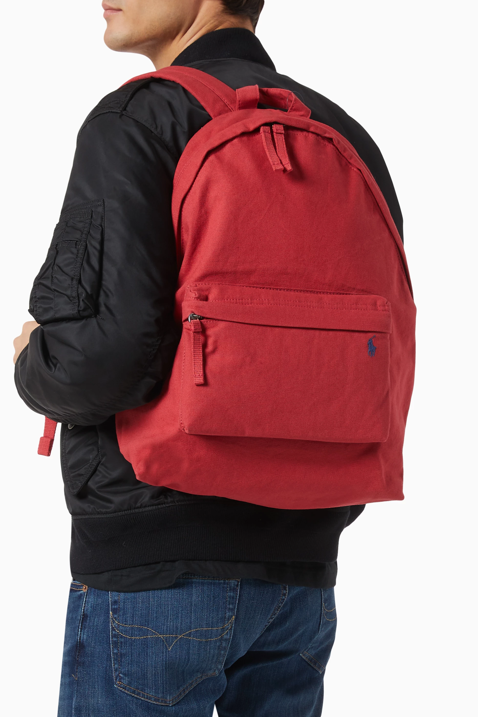 Buy Polo Ralph Lauren Red Pony Backpack in Canvas For Men Online Ounass Saudi