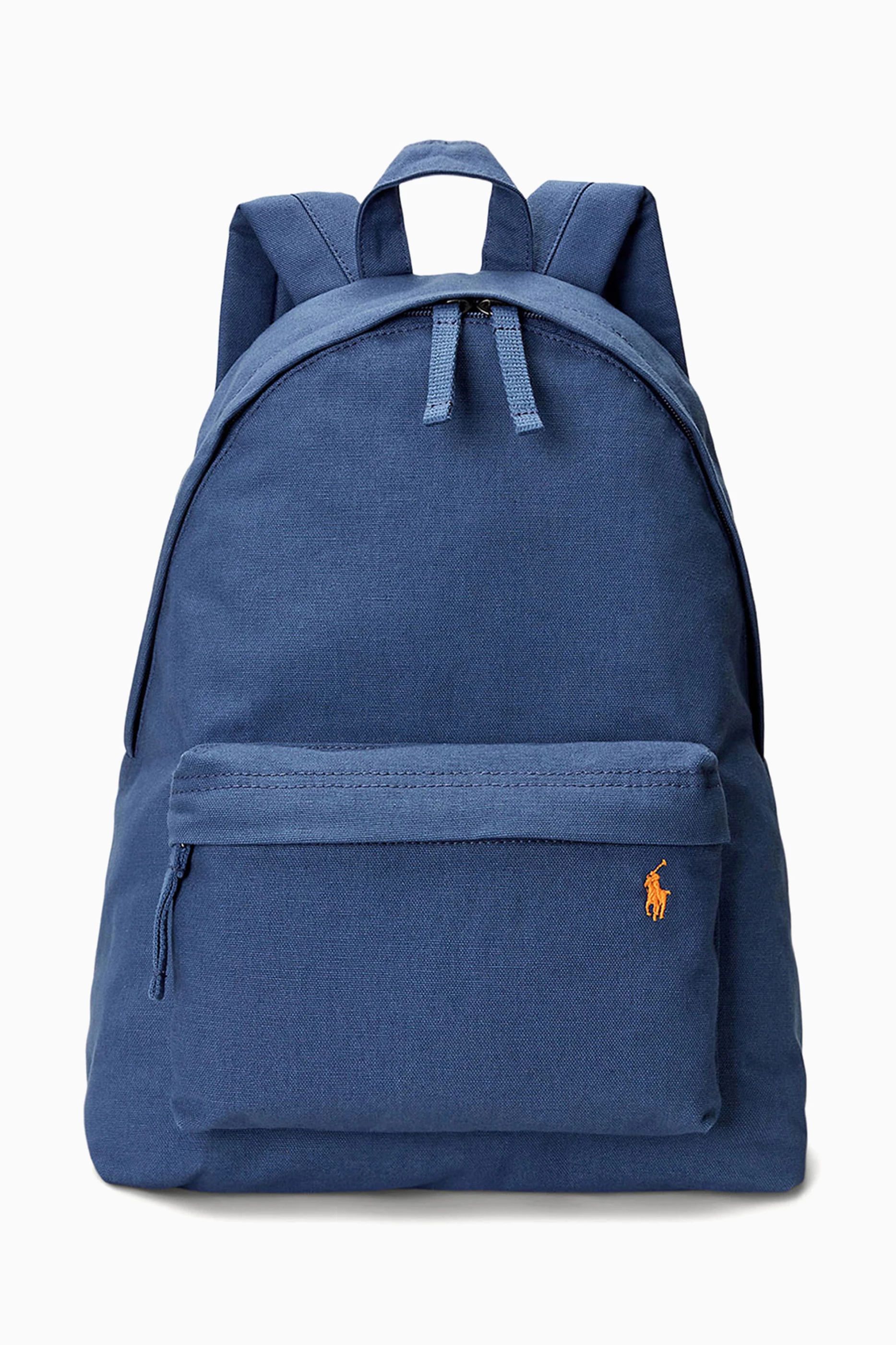 Buy Polo Ralph Lauren Blue Pony Backpack in Canvas For Men Online Ounass Saudi