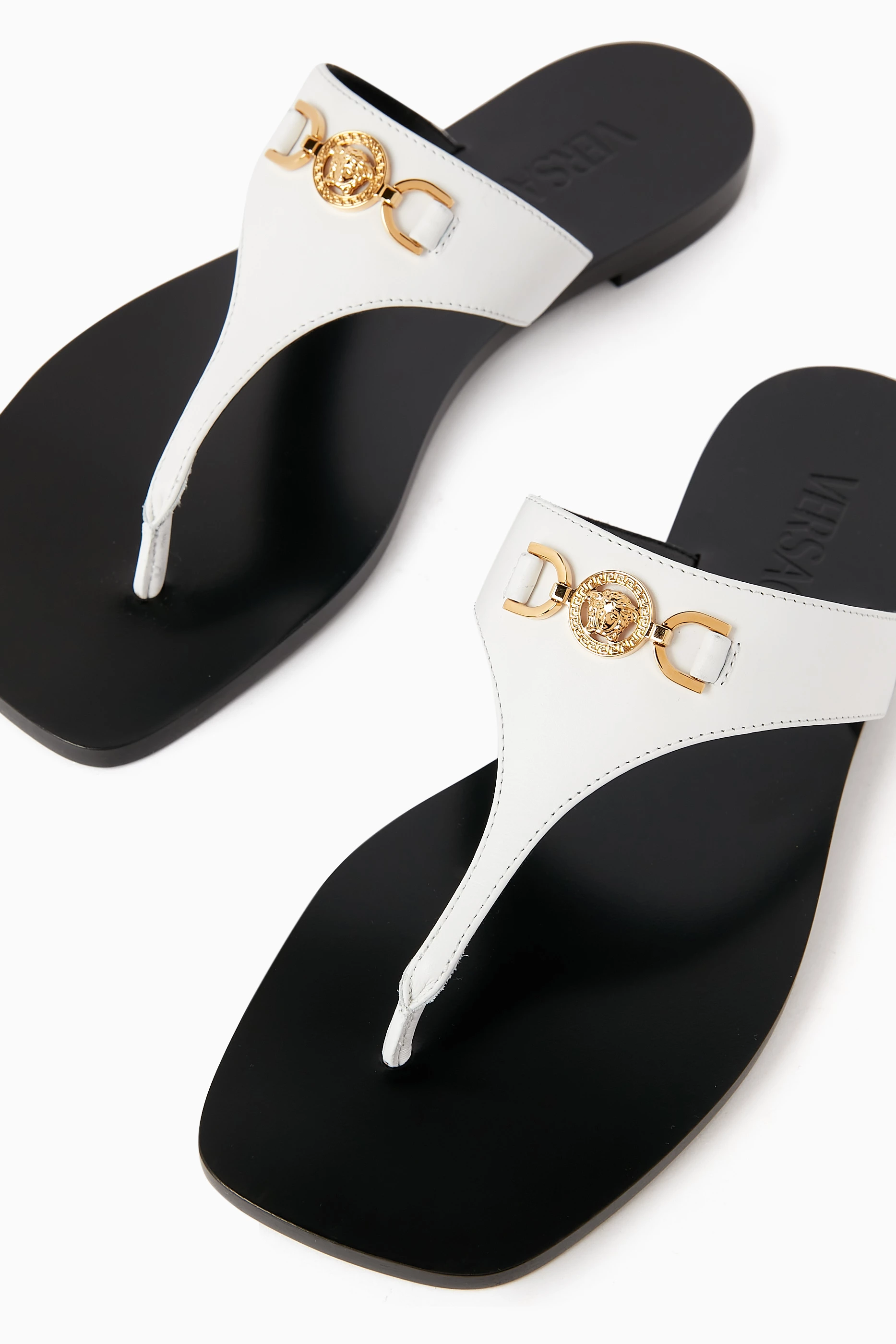 Medusa palazzo thong sandals clearance