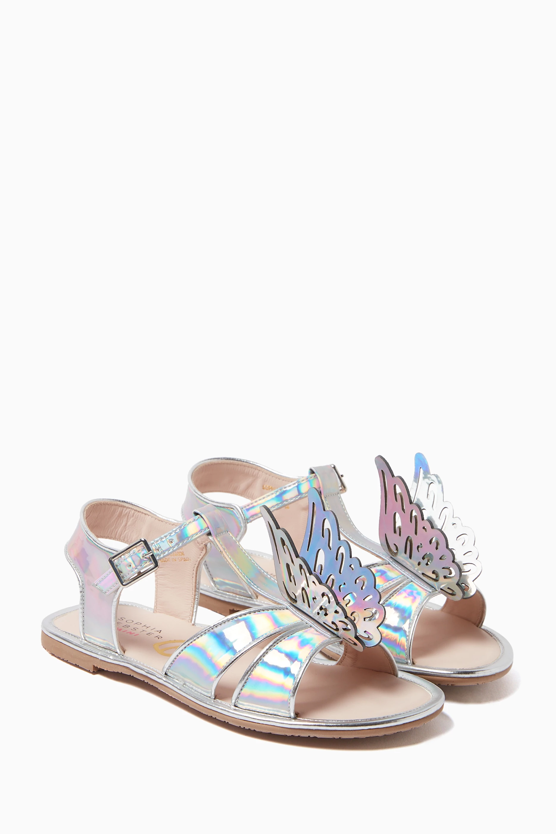 Silver butterfly sandals clearance