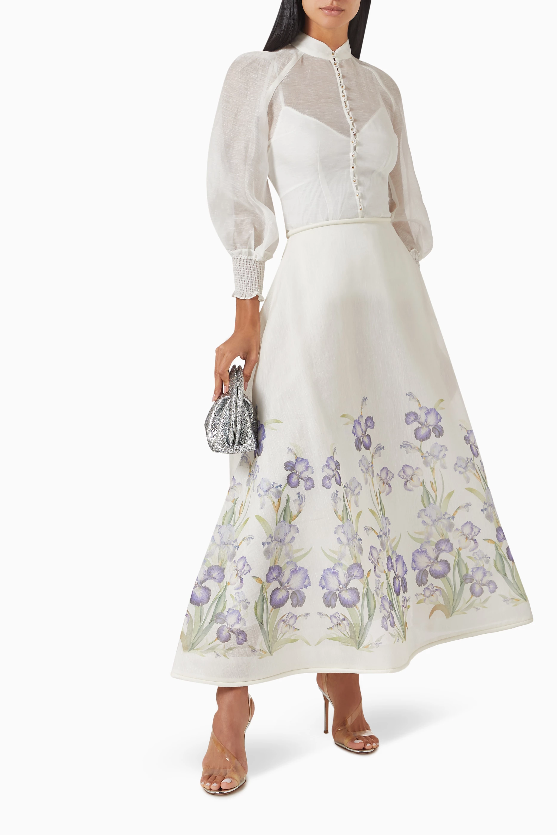 【関税込み】ZIMMERMANN NATURA FLARE SKIRT ZIMMERMANN Natura Flare Skirt | White | FARFETCH CA
