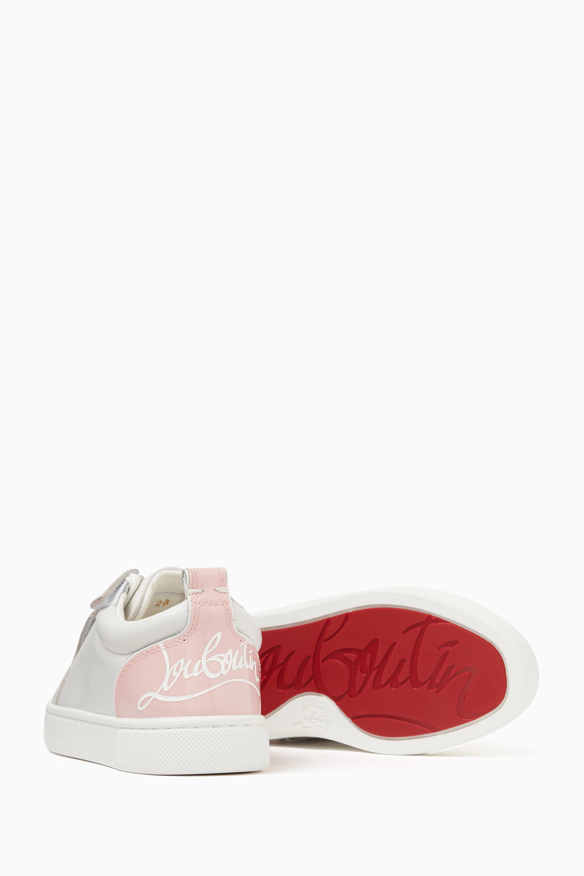 All white red bottom sneakers shop