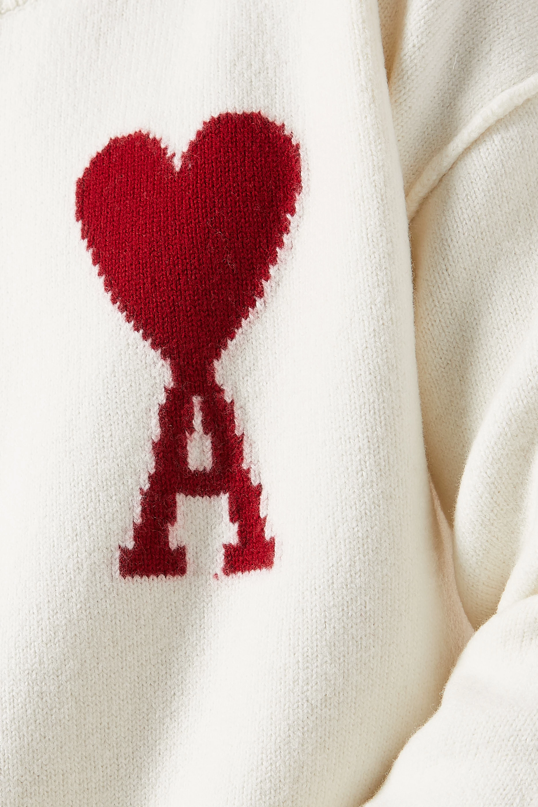 Buy AMI Neutral Ami De Coeur Turtleneck Sweater in Wool-knit For - Main Image