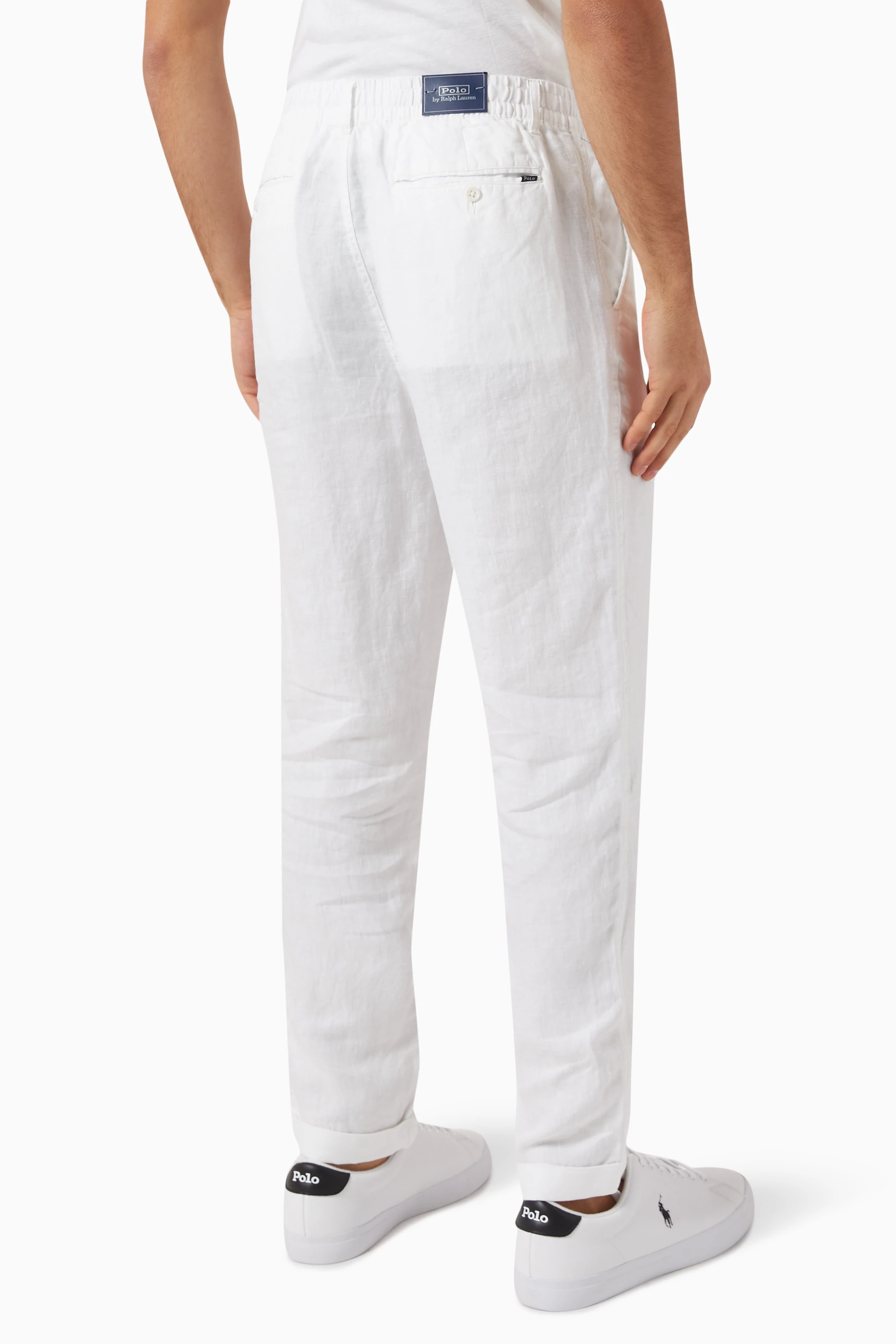 Buy Polo Ralph Lauren White Drawstring Pants in Linen For Men Online Ounass Saudi