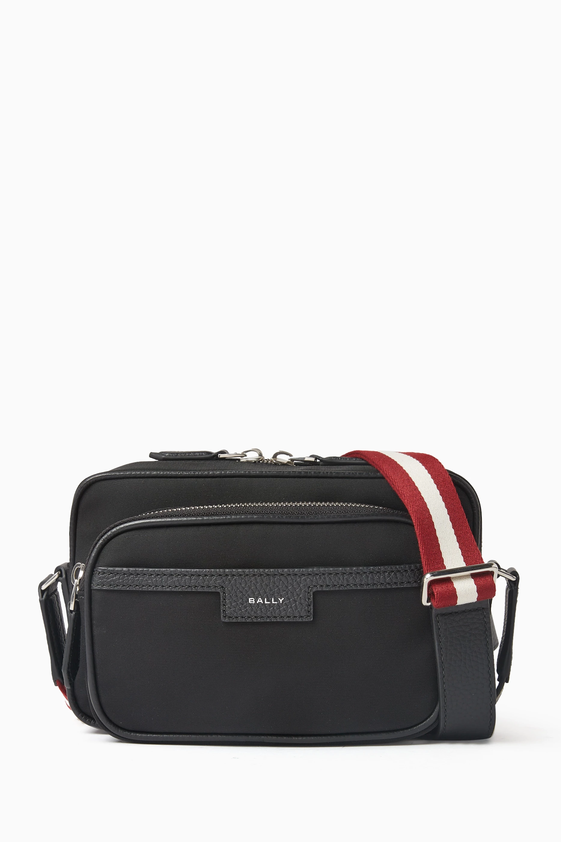 【25SS NEW】BALLY_men / Code ナイロン ベルトバッグ / Black Code Crossbody Bag – BALLY