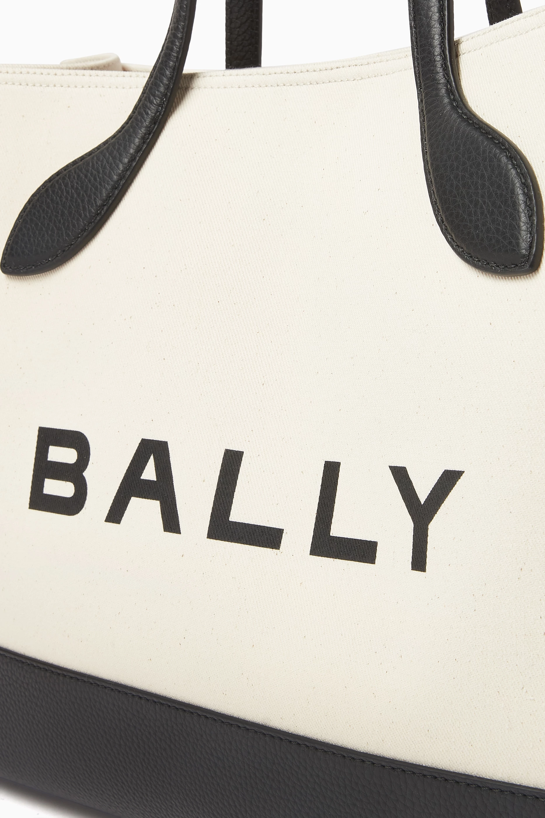 トートバッグ BALLY Bar Keep On shopper White/Black Bally Bar Keep On Shopper | italist