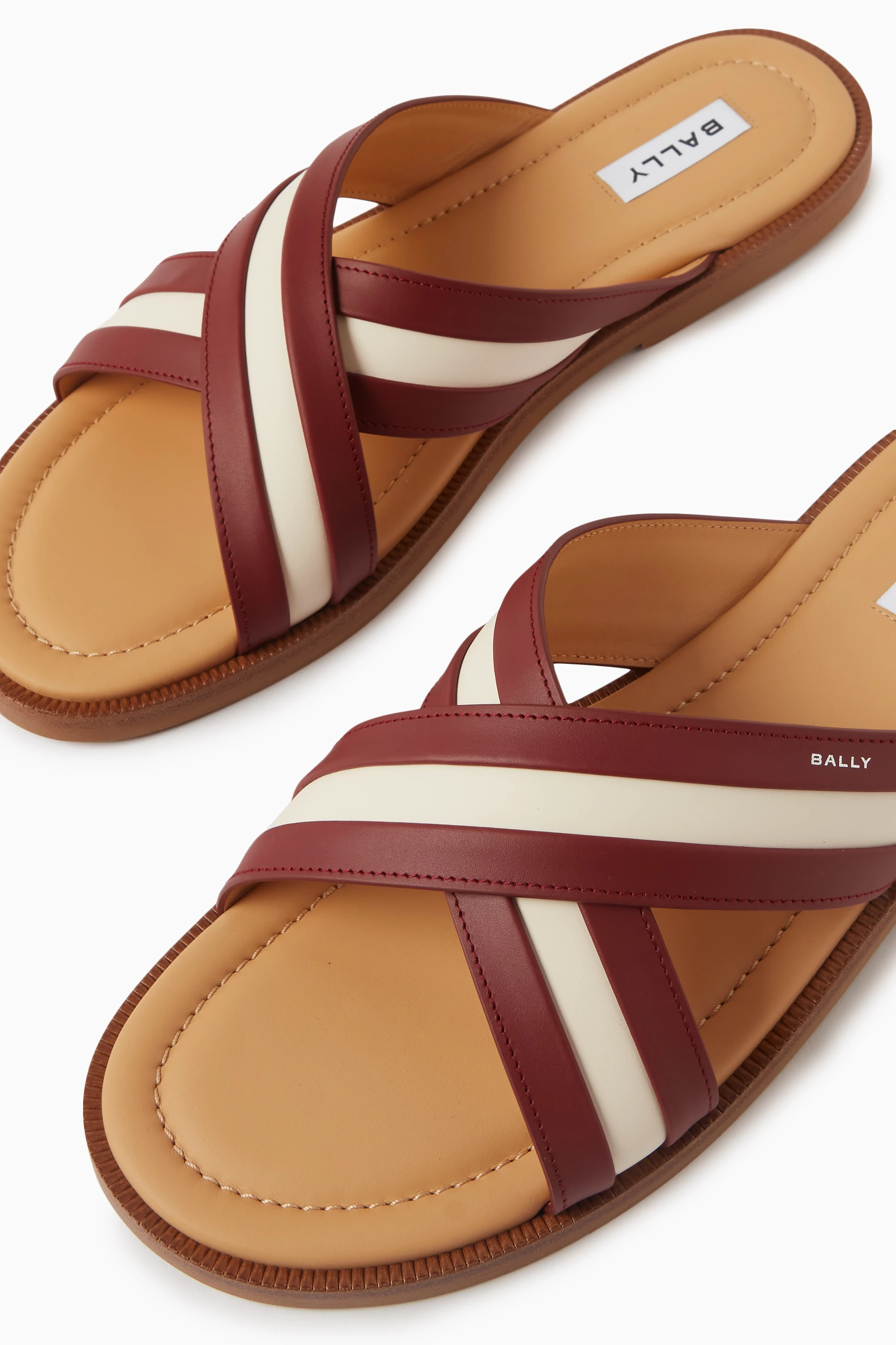 【関税&送料込】Bally Slide Sandal Gherry Bally Gherry Slides In White | ModeSens
