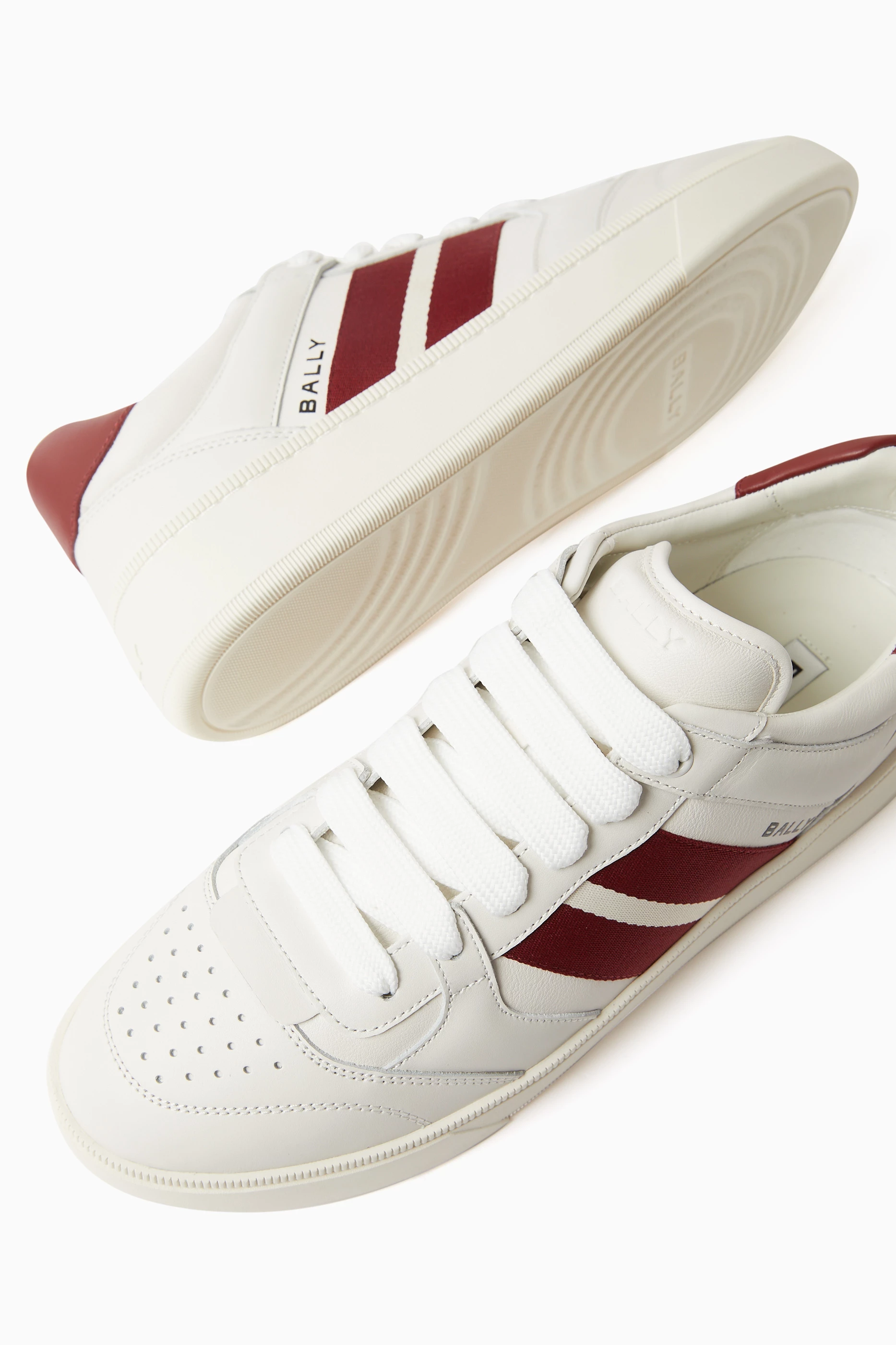 Buy Bally White Rebby Low top Sneakers in Leather For Men Online Ounass Saudi