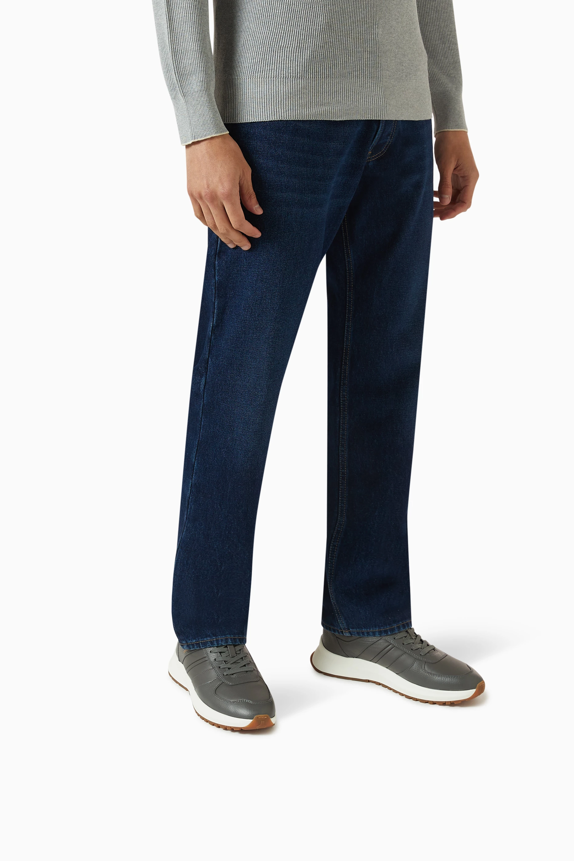 Buy Bally Grey Darsyl Sneakers in Leather For Men Online