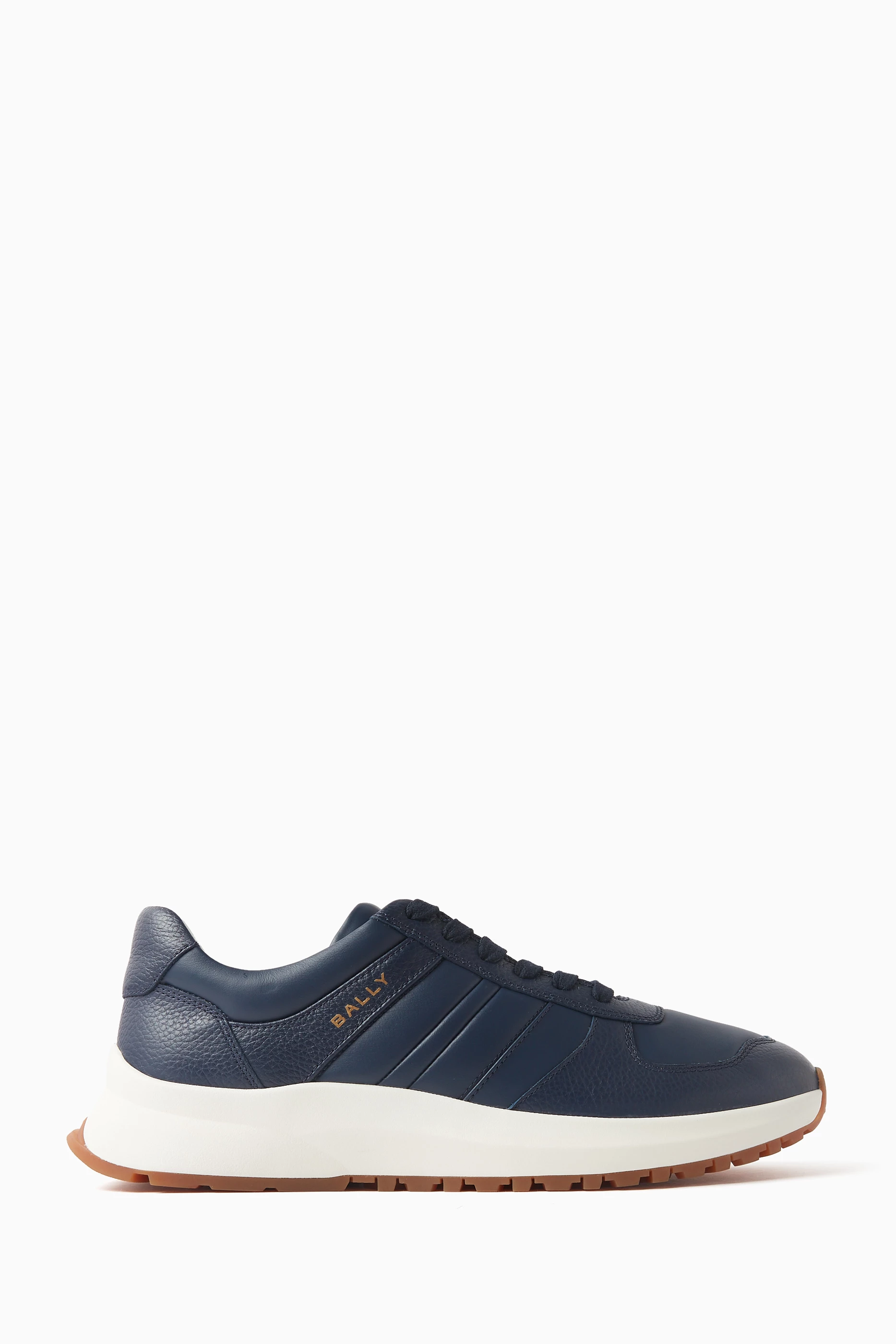 Buy Bally Blue Darsyl Sneakers in Leather For Men Online