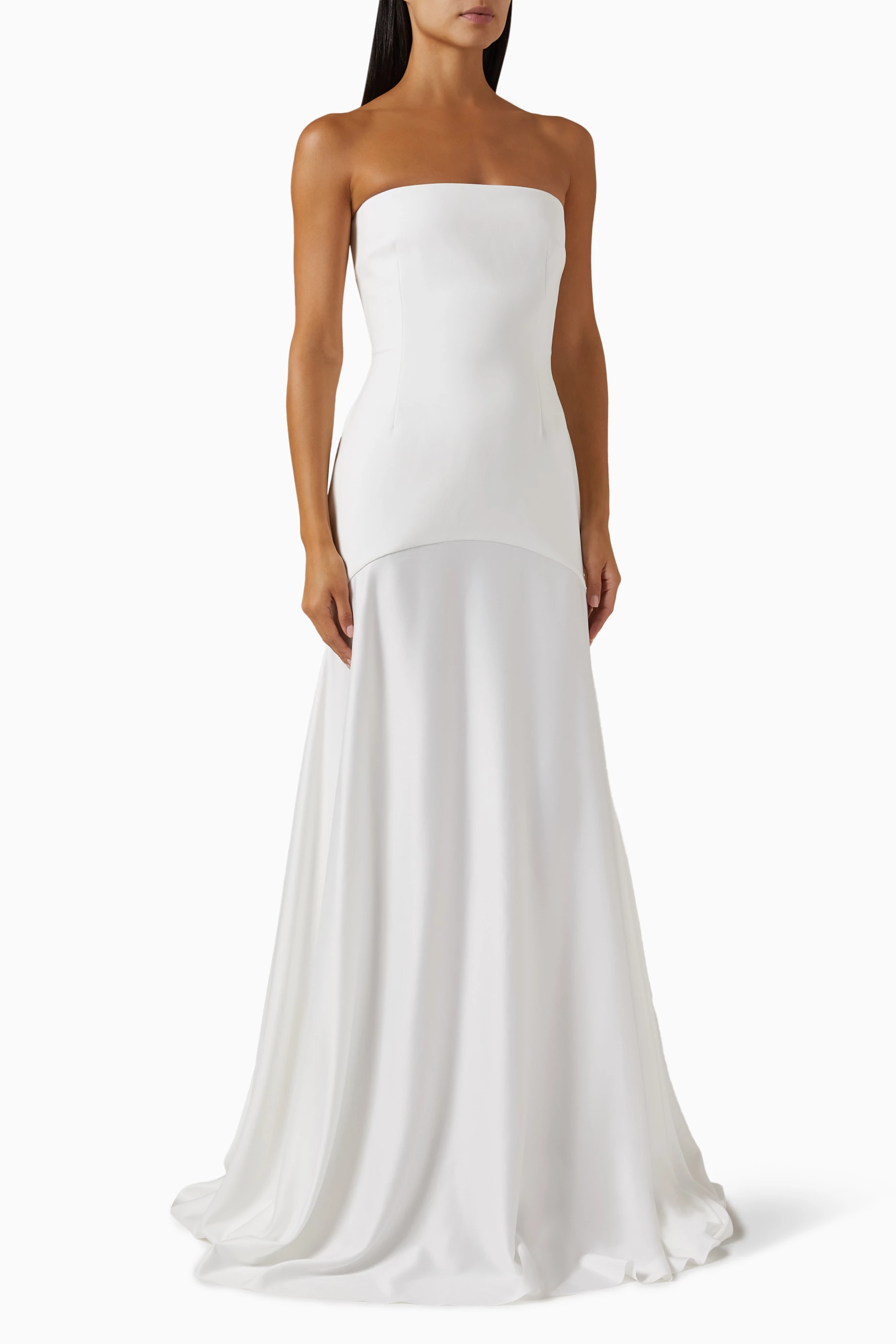 the alessandra maxi dress in cream Alessandra Rich Organza-Trim Maxi Dress IT 42