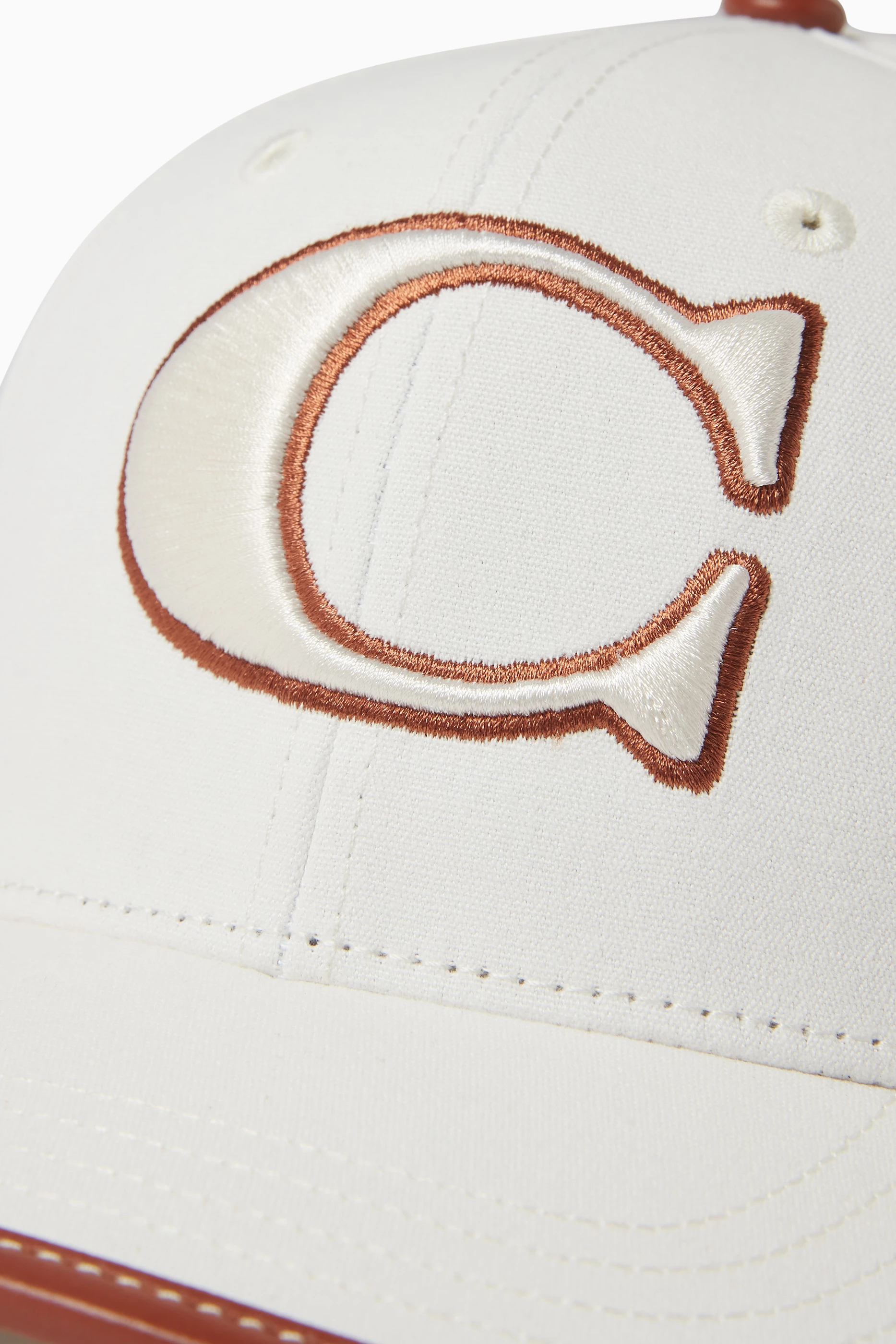 Coach Logo‎ Baseball Cap- Cream Buy Coach Neutral C Baseball Cap in Cotton-canvas For UNISEX  main image 2