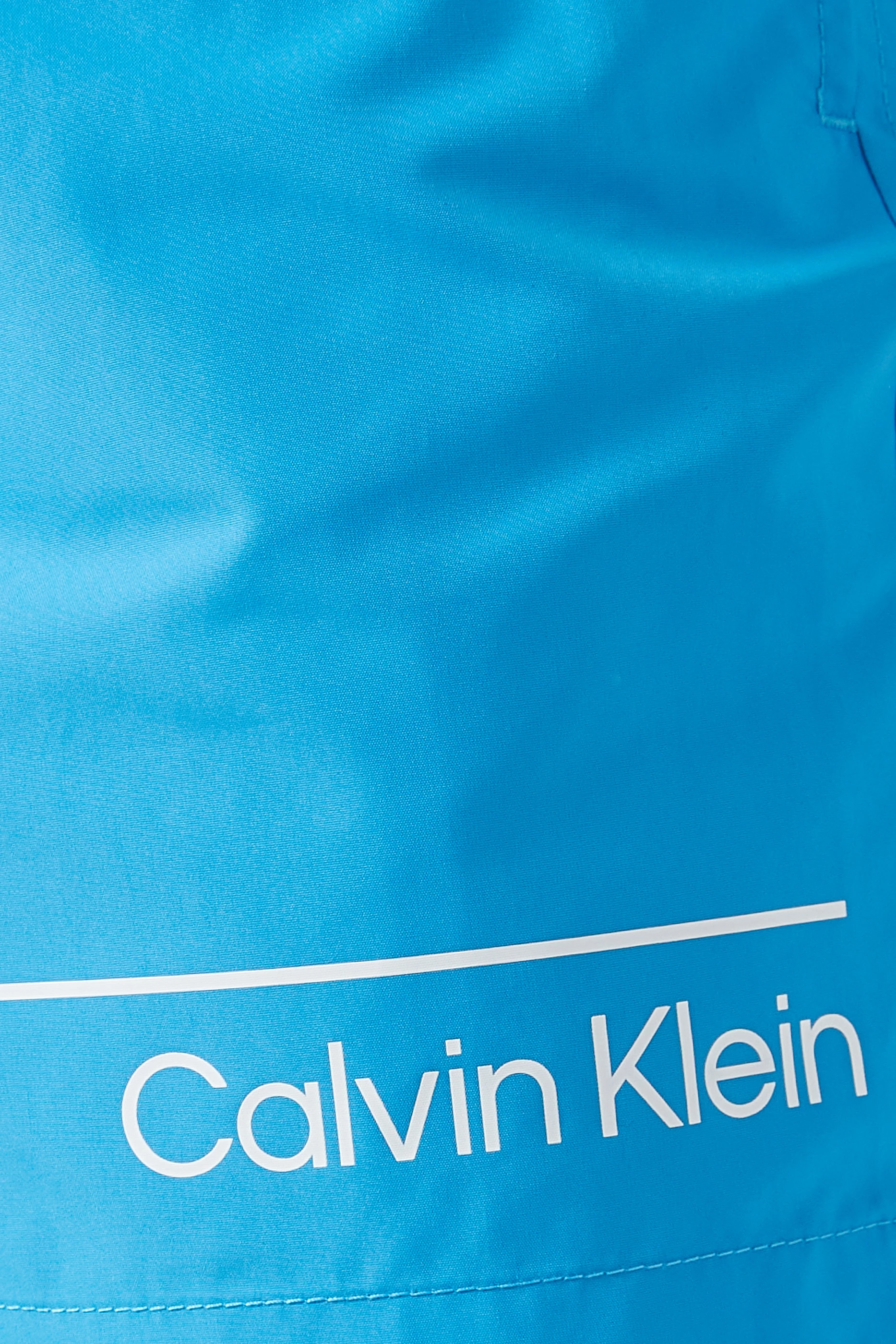 Buy Calvin Klein Blue Double Waistband Swim Shorts in Recycled Polyester For Men Online Ounass Saudi