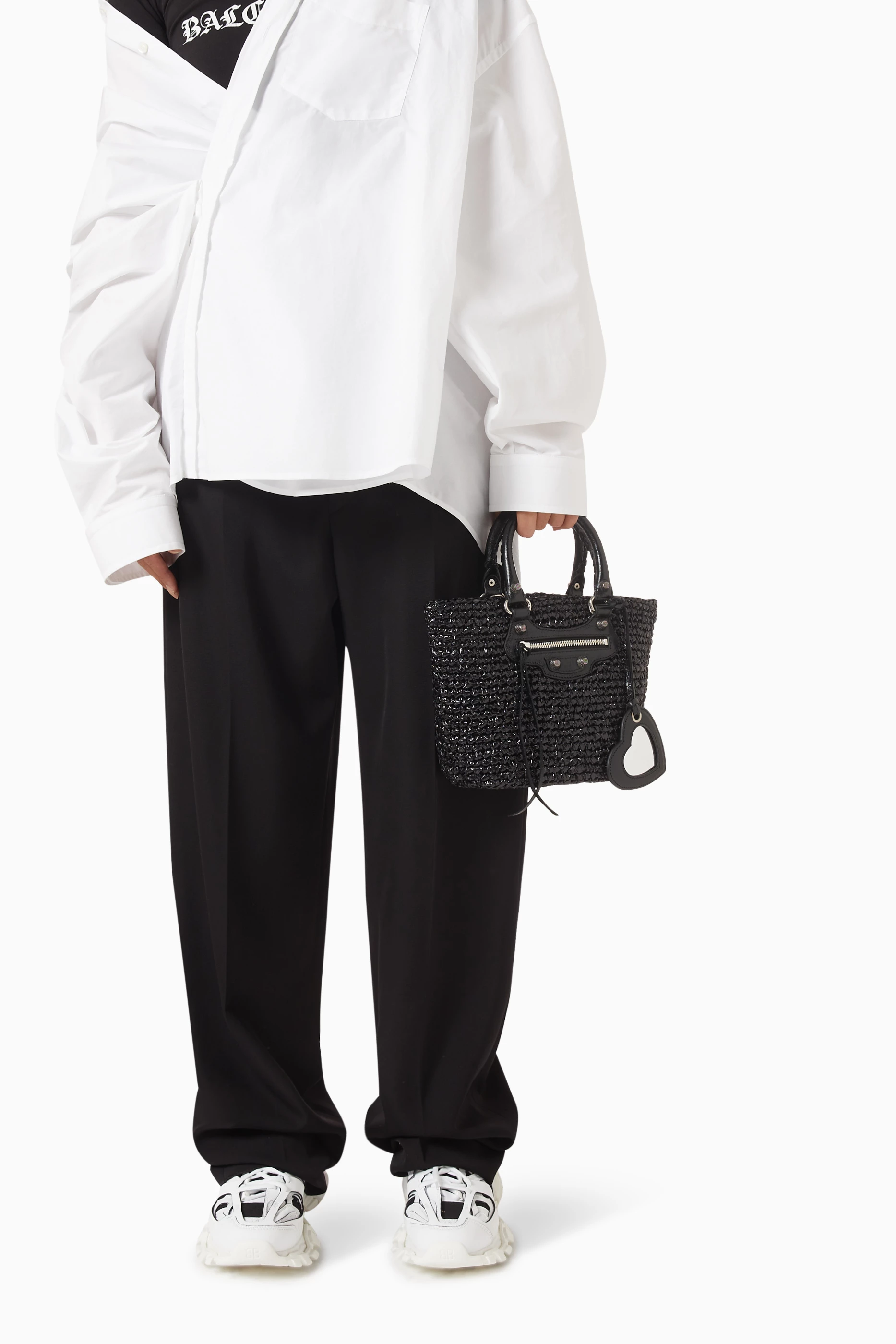 Buy Balenciaga Black Small Le Cagole Panier Tote Bag in