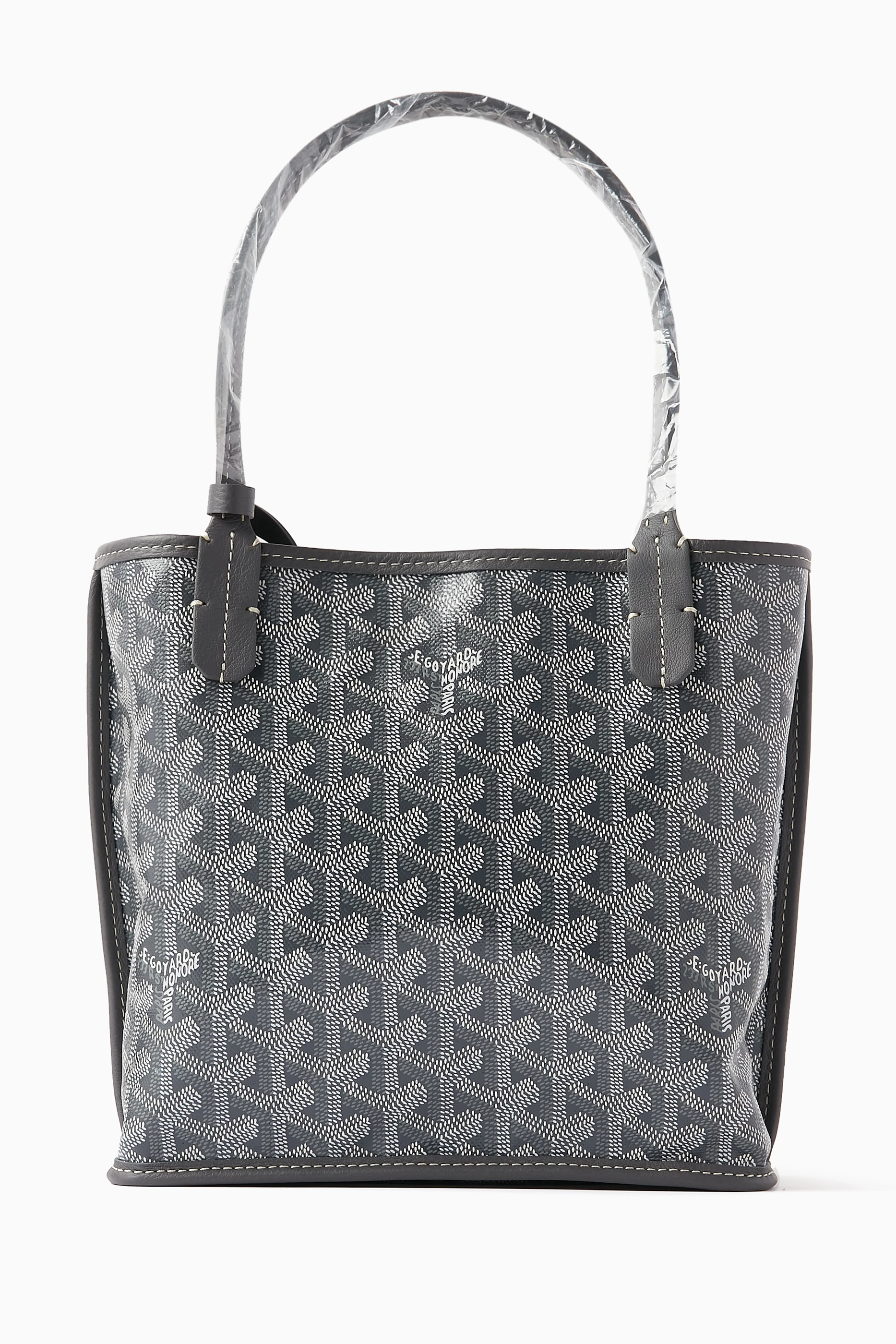 Buy Goyard Pre Loved Grey Unused Anjou Mini Tote Bag in Goyardine Canvas For Women Online Ounass Saudi