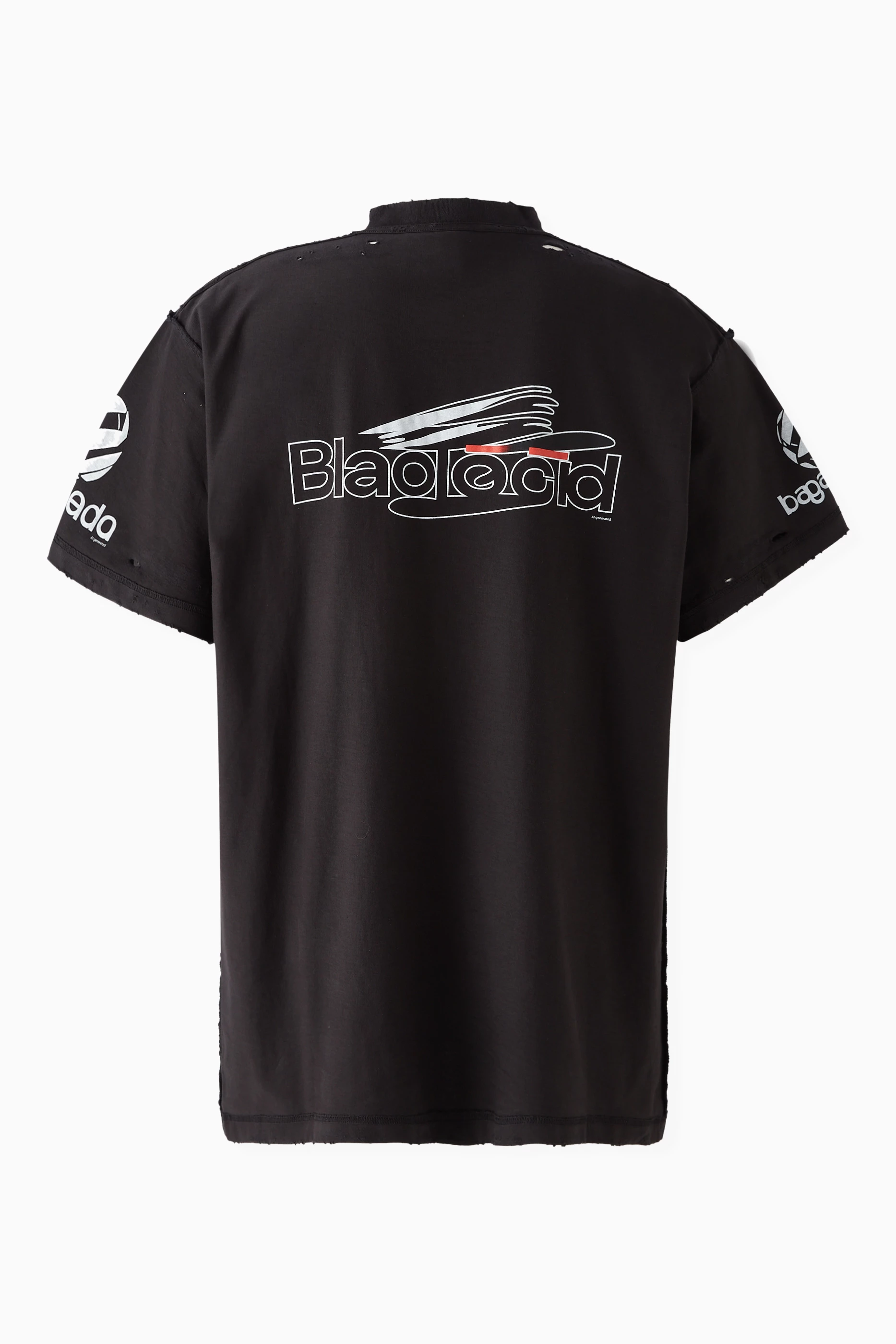 Buy Balenciaga Black AI Generated Inside-out T-shirt in