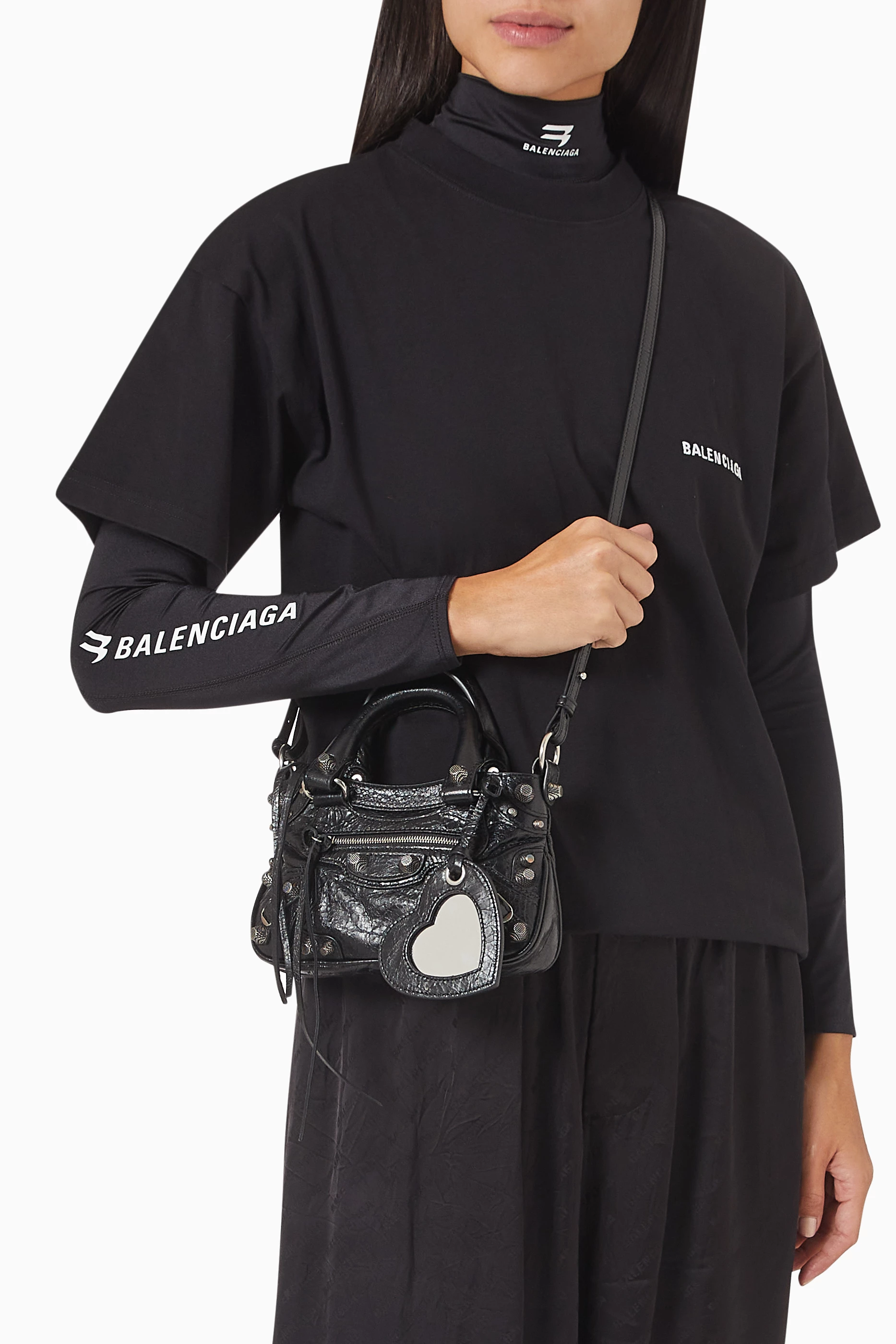 Buy Balenciaga Black Mini Neo Cagole Tote Bag in Arena Lambskin For Women Online Ounass Saudi
